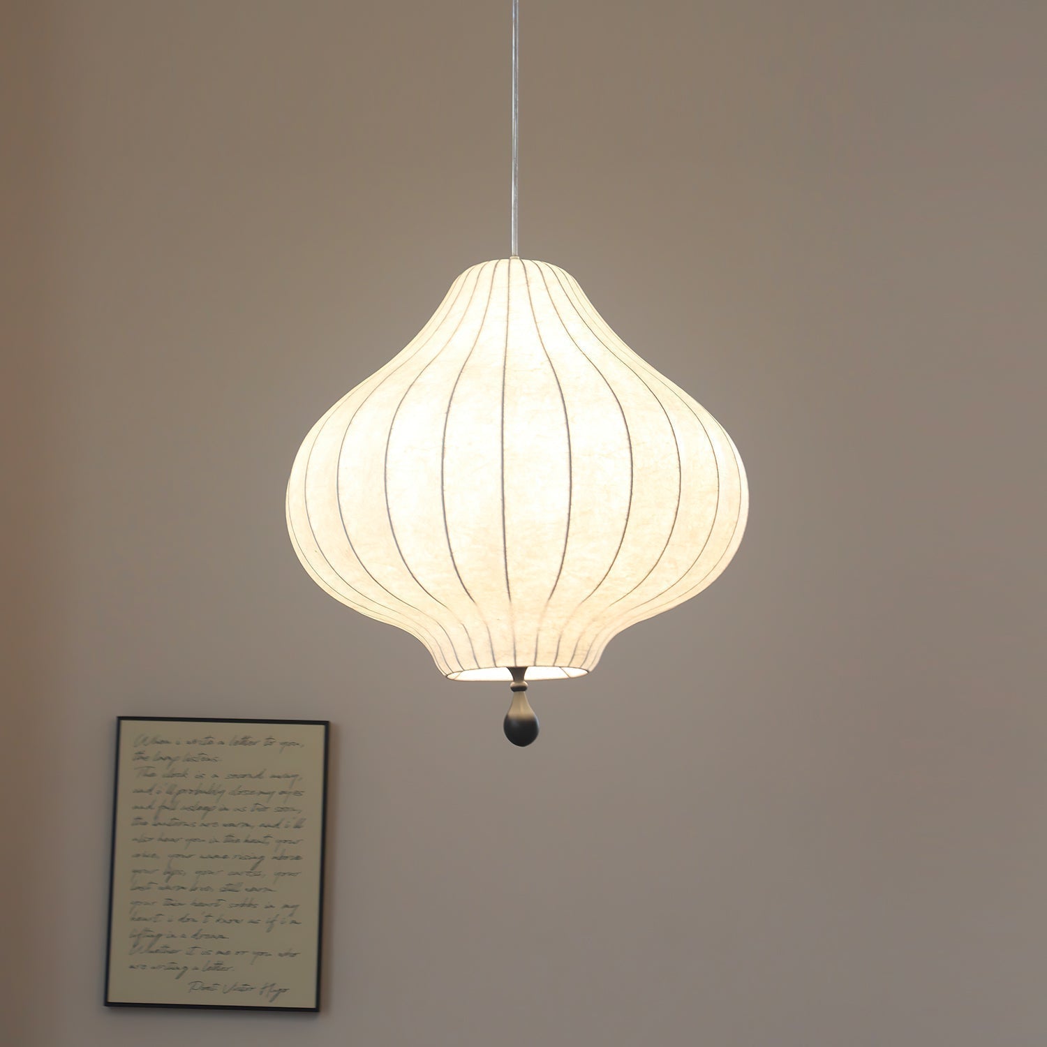 Leocadia Suspension Courbe Lanterne Organique - Neutralighting