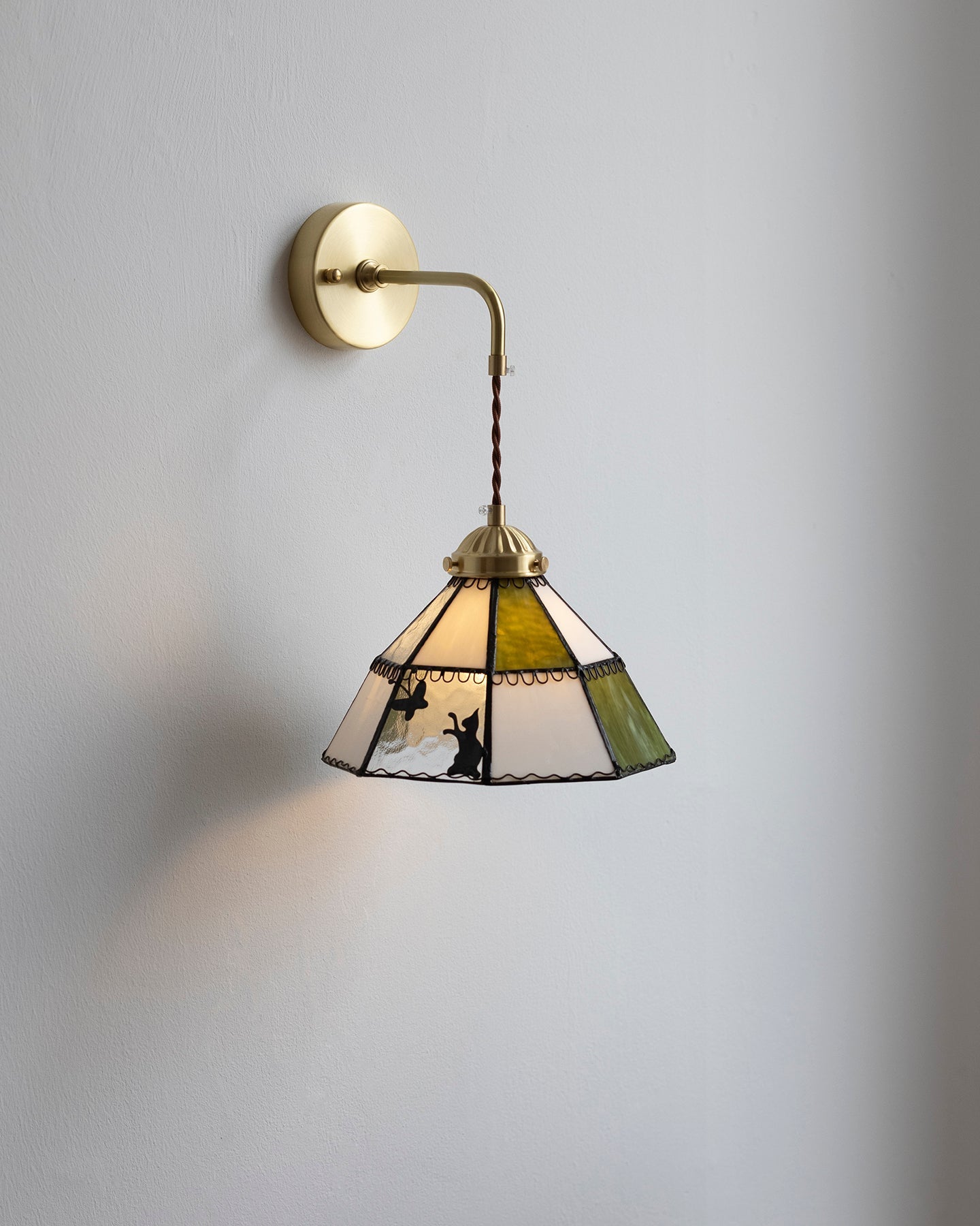 Tiffany Applique Murale Laiton Vert - Neutralighting