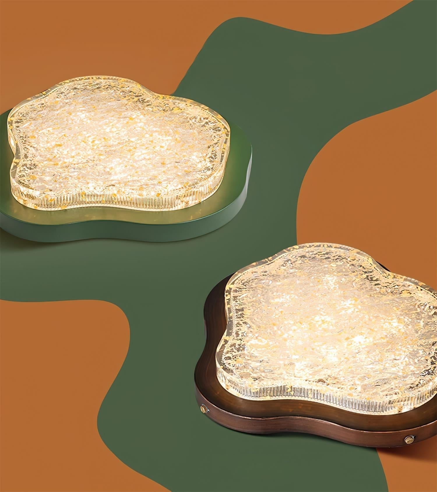 Auro Plafonnier Moderne Résine Feuille d'Or - Neutralighting