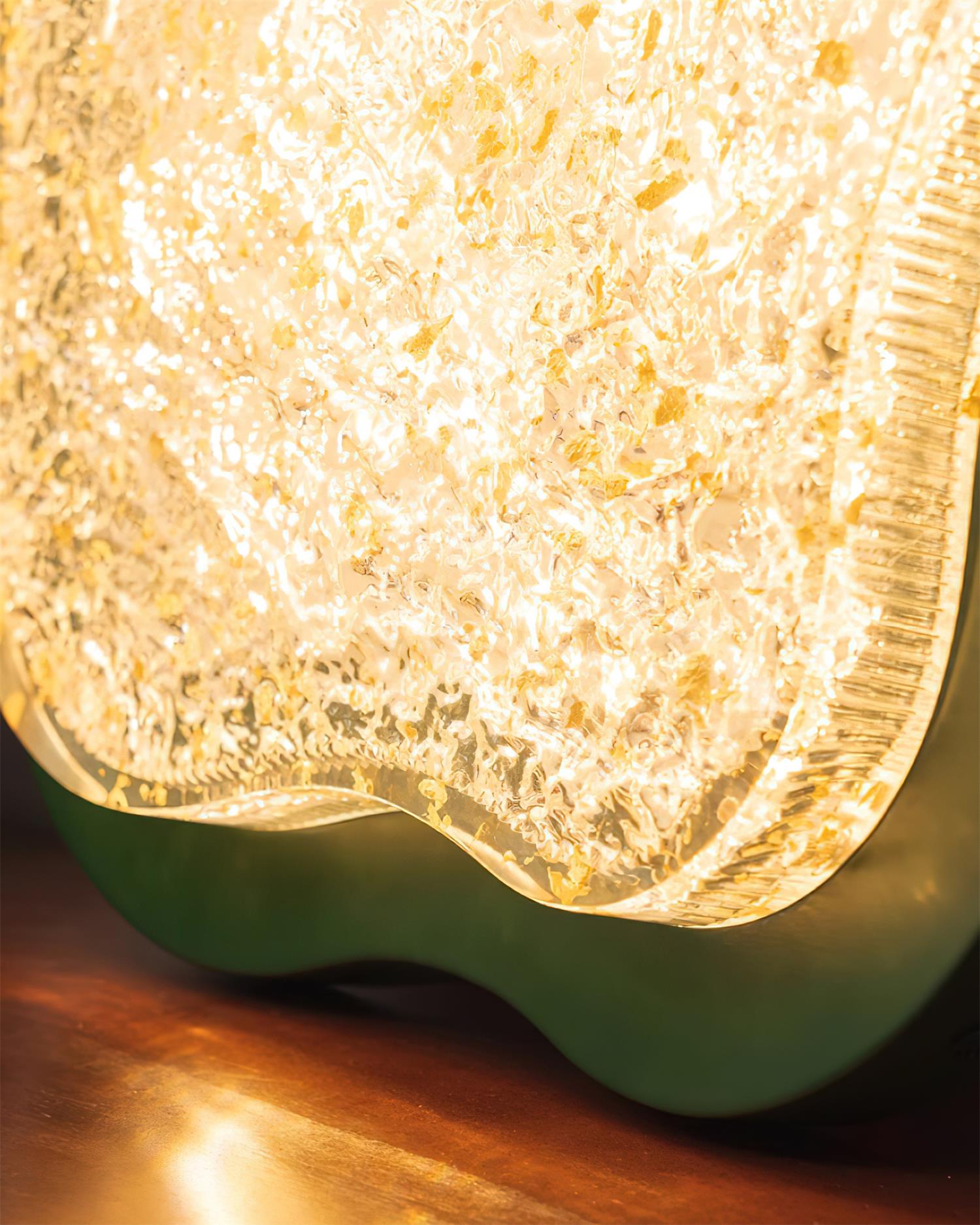 Auro Plafonnier Moderne Résine Feuille d'Or - Neutralighting