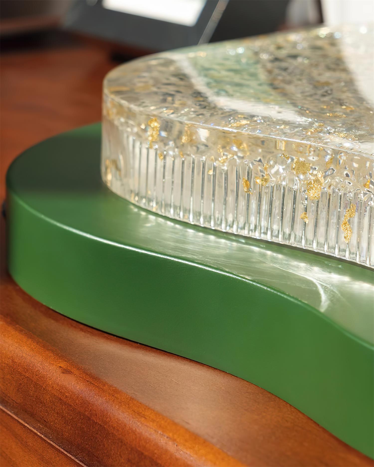 Auro Plafonnier Moderne Résine Feuille d'Or - Neutralighting