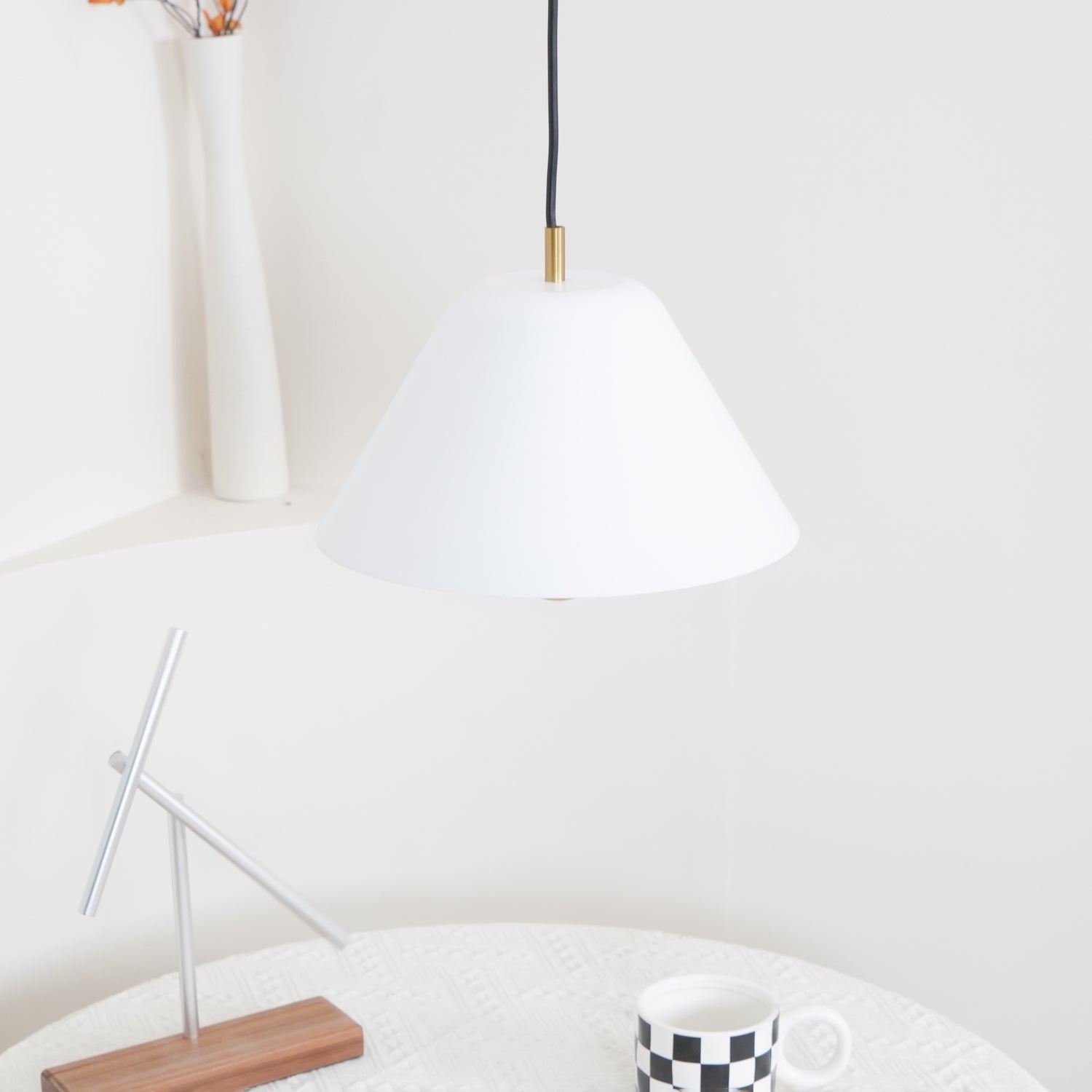 Solain Suspension moderne avec abat-jour vert et blanc minimaliste - Neutralighting