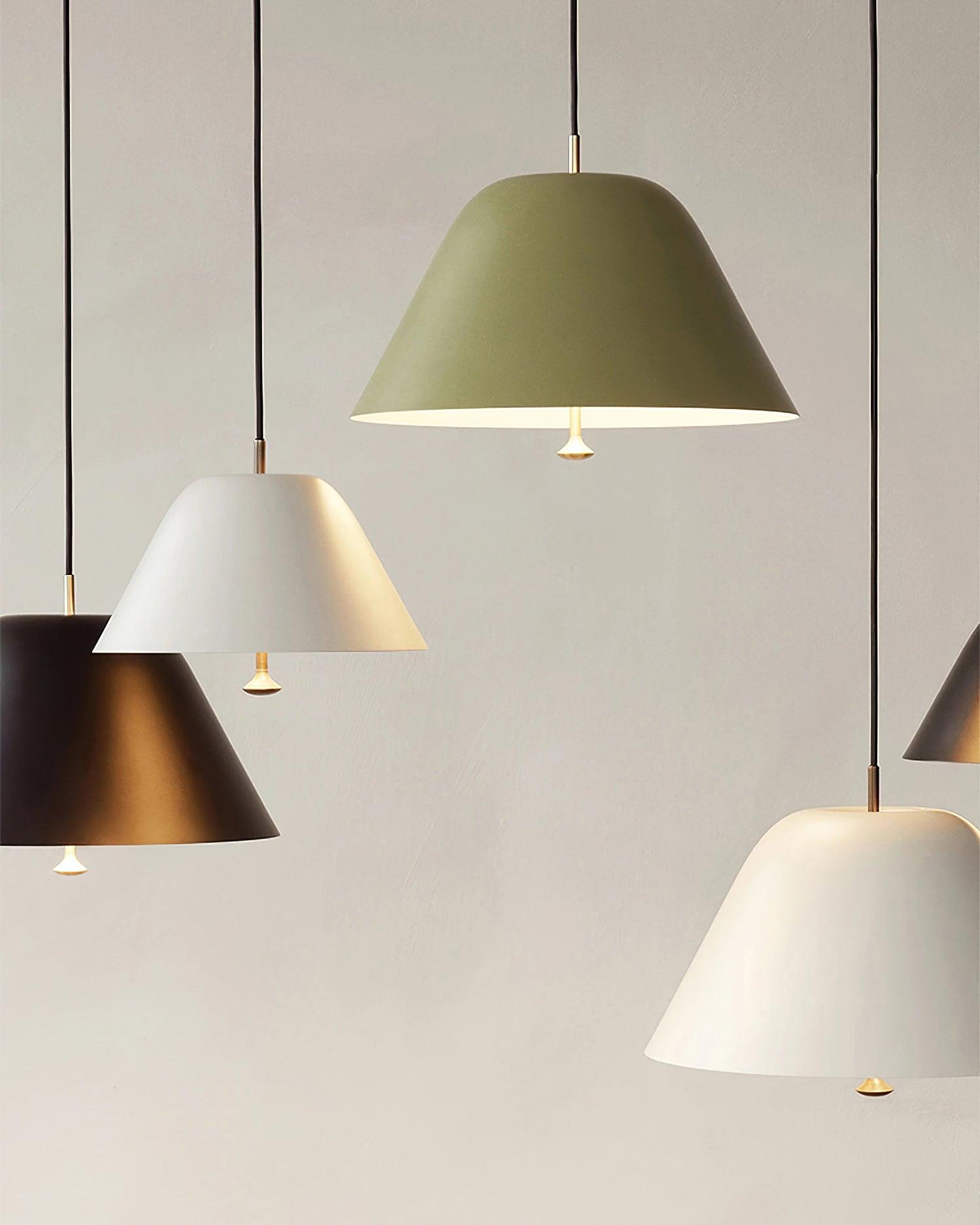 Solain Suspension moderne avec abat-jour vert et blanc minimaliste - Neutralighting