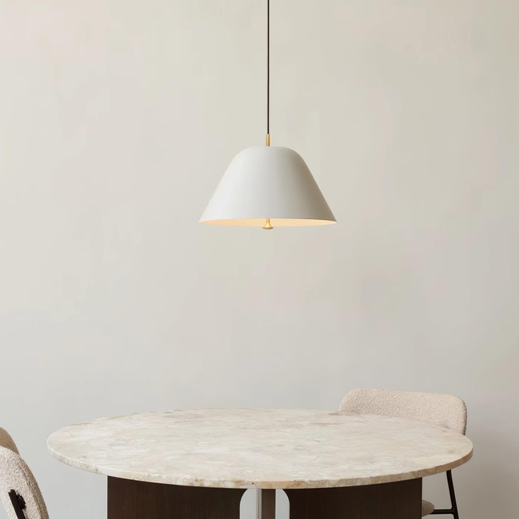 Solain Suspension moderne avec abat-jour vert et blanc minimaliste - Neutralighting