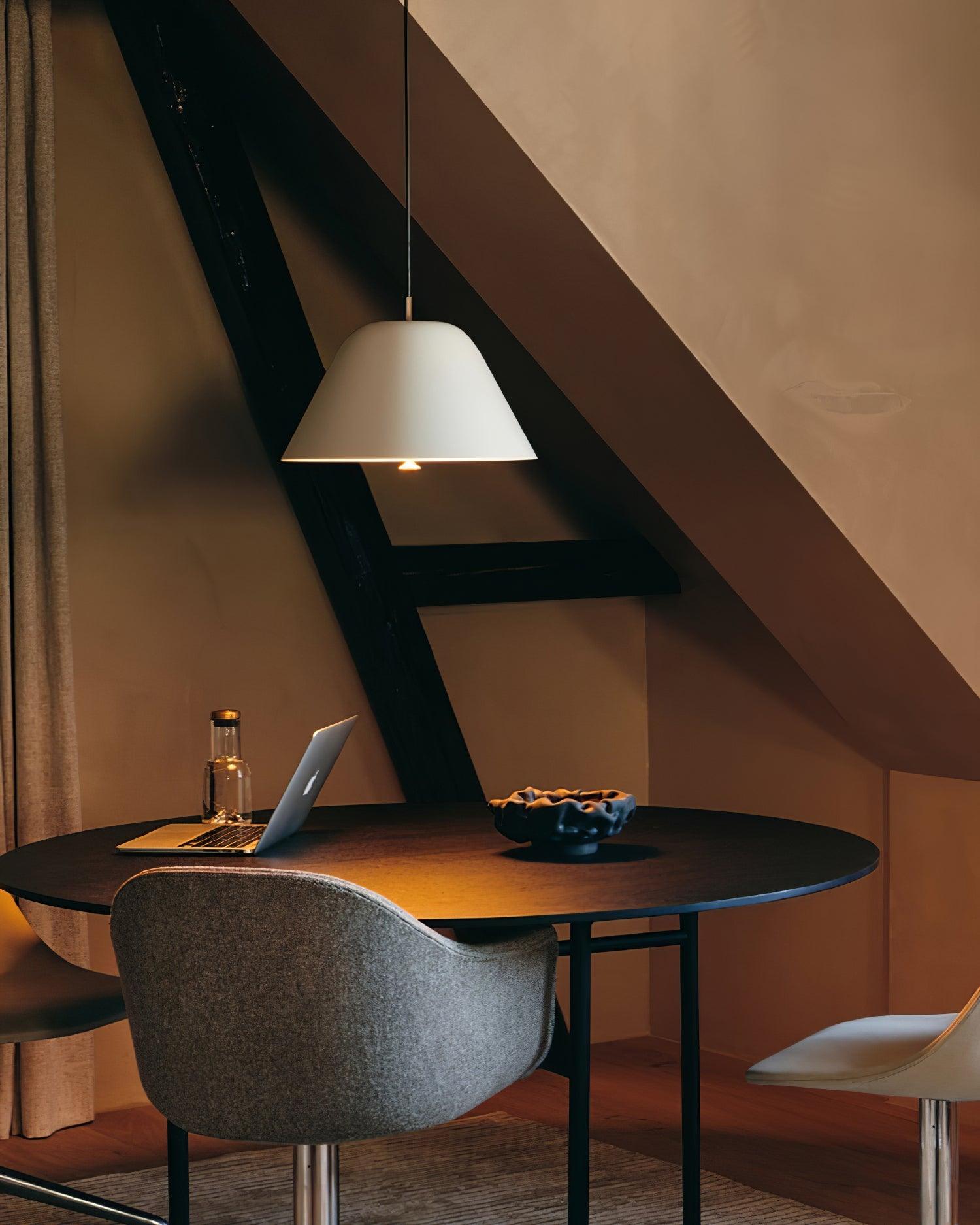 Solain Suspension moderne avec abat-jour vert et blanc minimaliste - Neutralighting