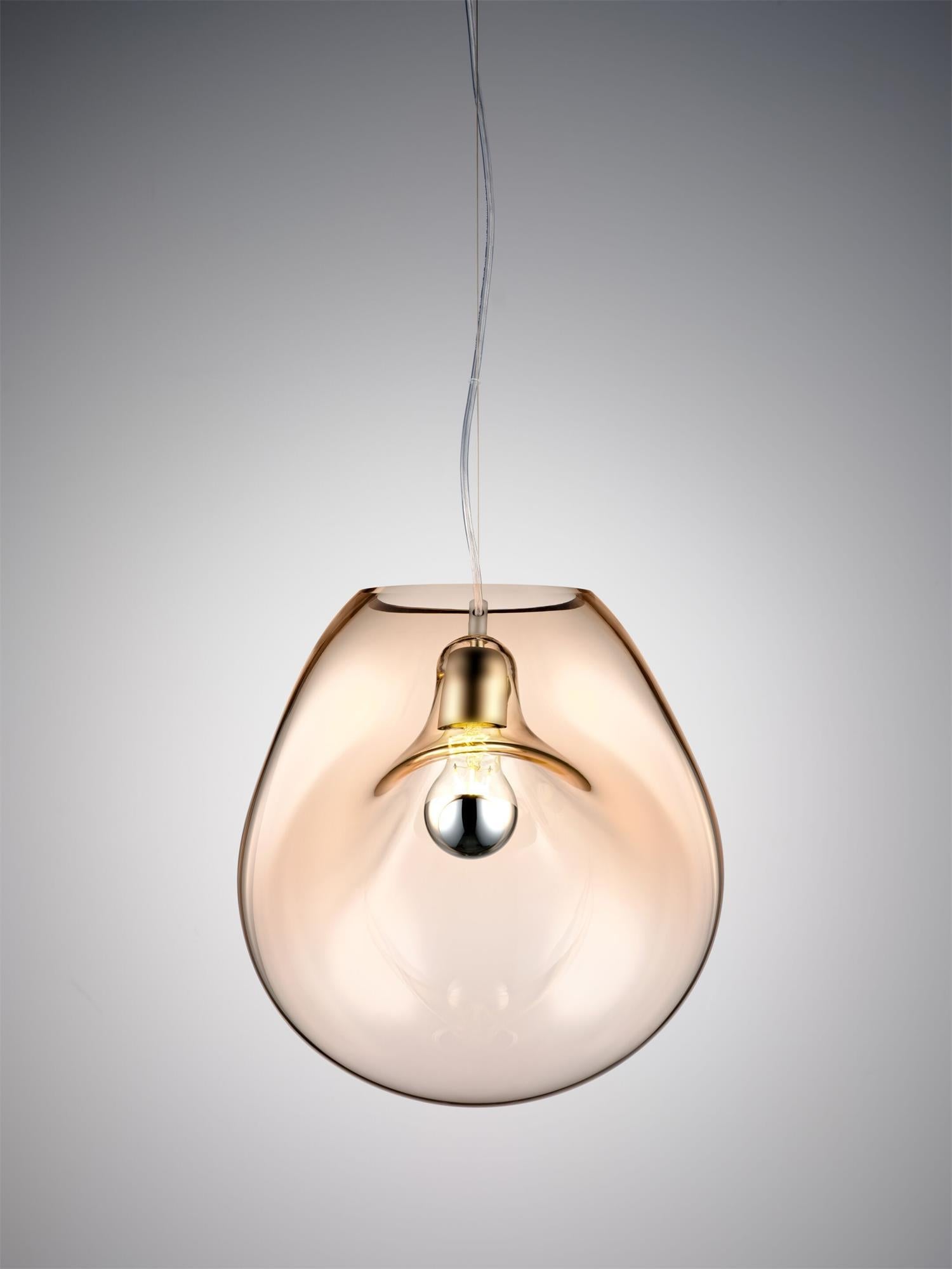 Lampe Pendentive en Verre Noir Moderne Minimaliste Lymara - Neutralighting