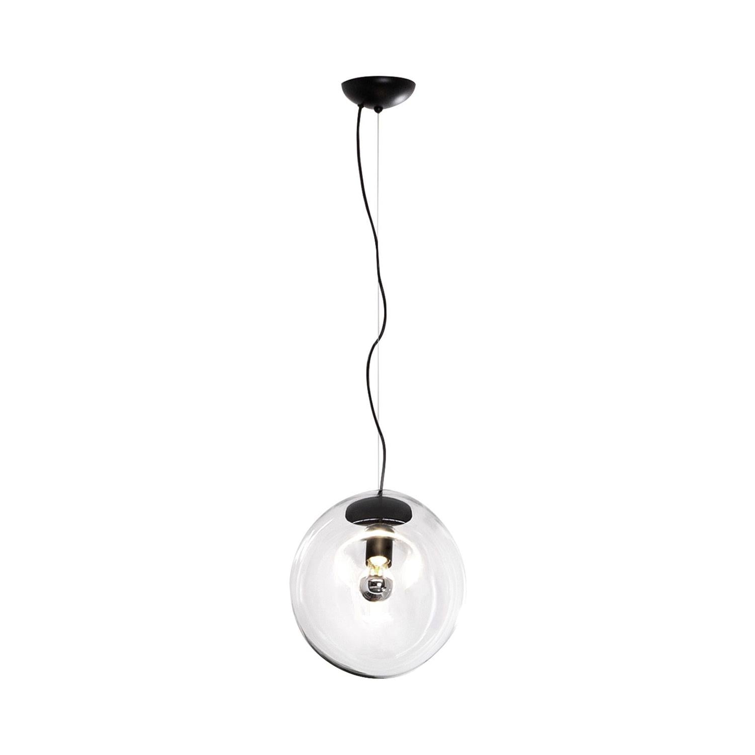 Lampe Pendentive en Verre Noir Moderne Minimaliste Lymara - Neutralighting