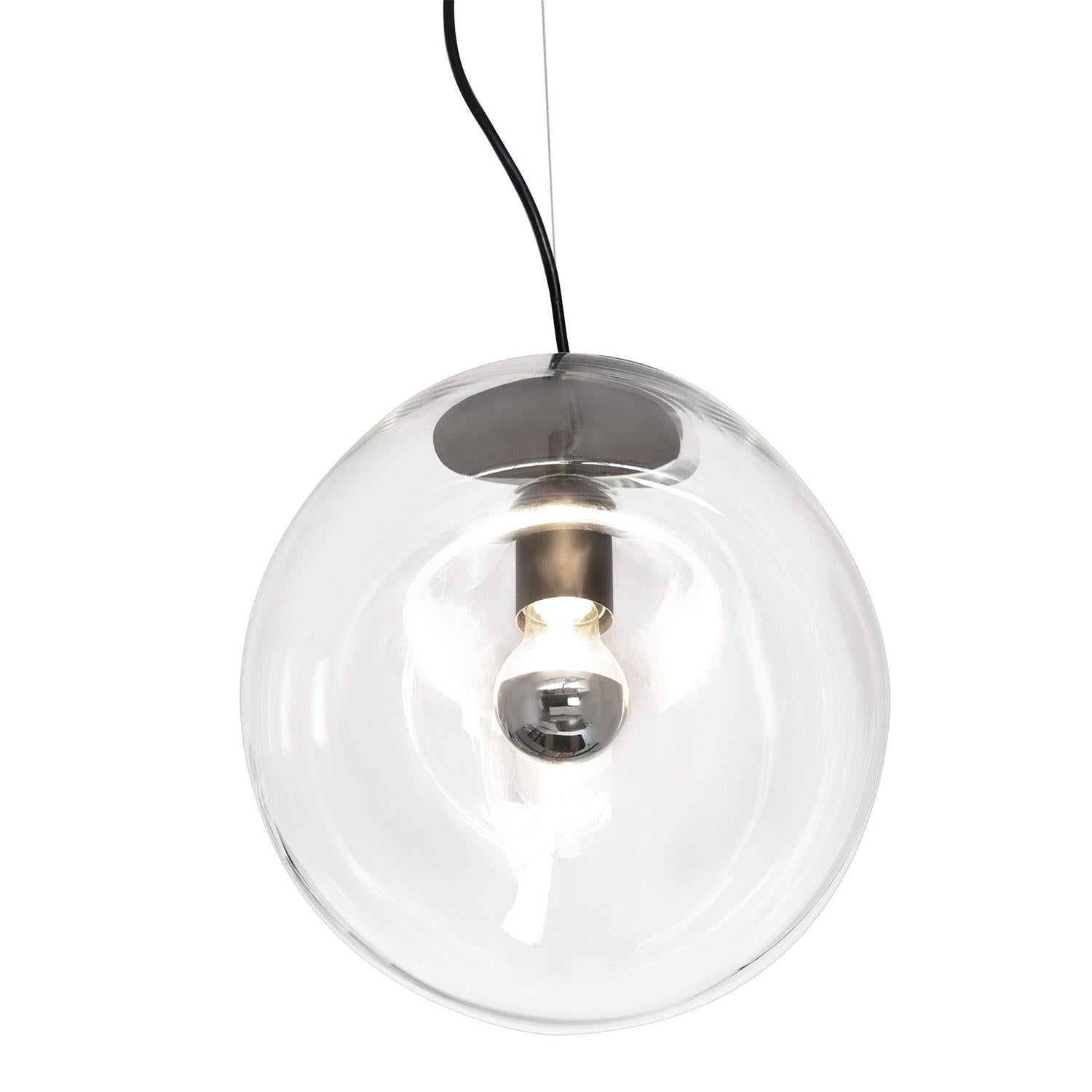 Lampe Pendentive en Verre Noir Moderne Minimaliste Lymara - Neutralighting