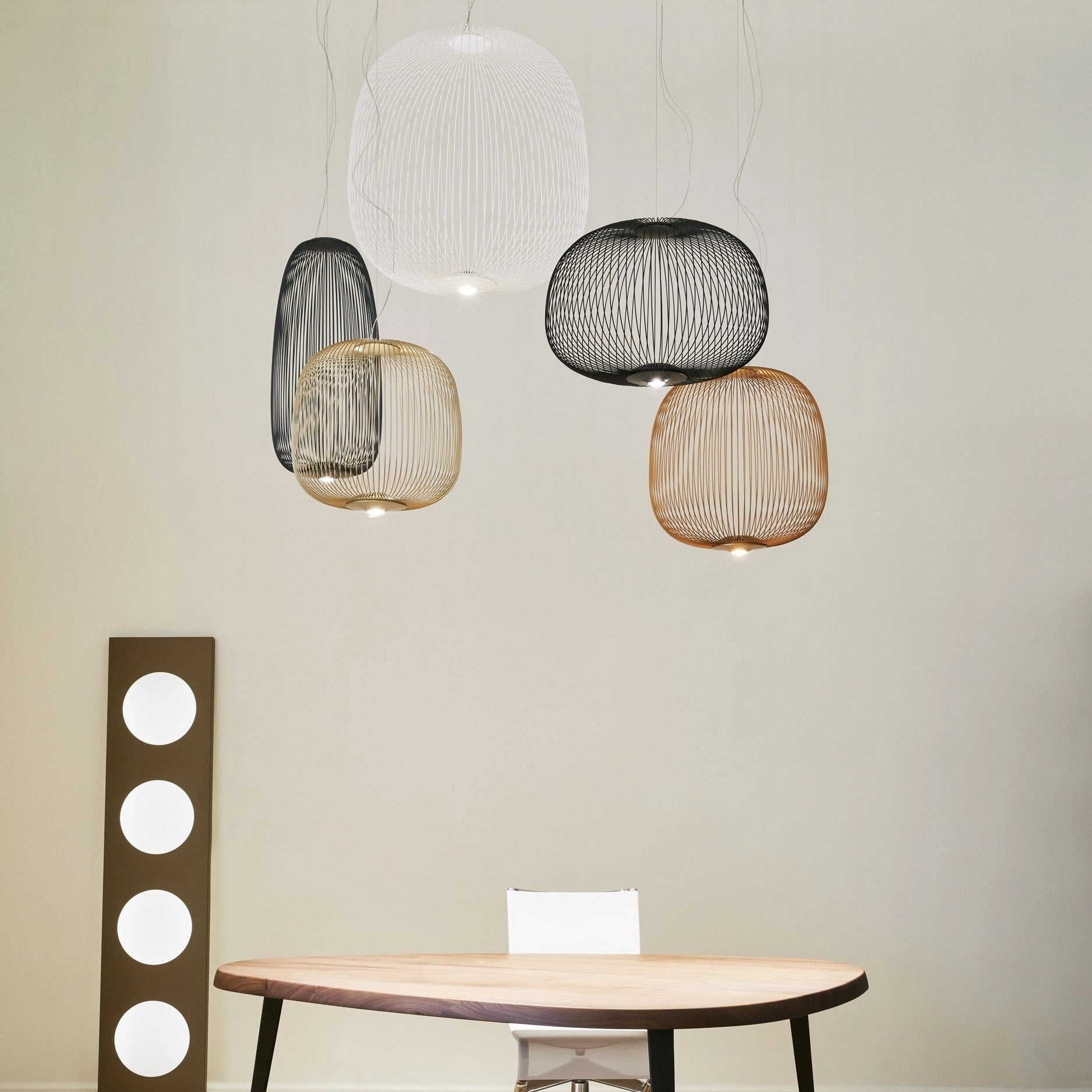 Vadorora Modern Minimalist Cage Metal Pendant Lamp - Lamp Copper