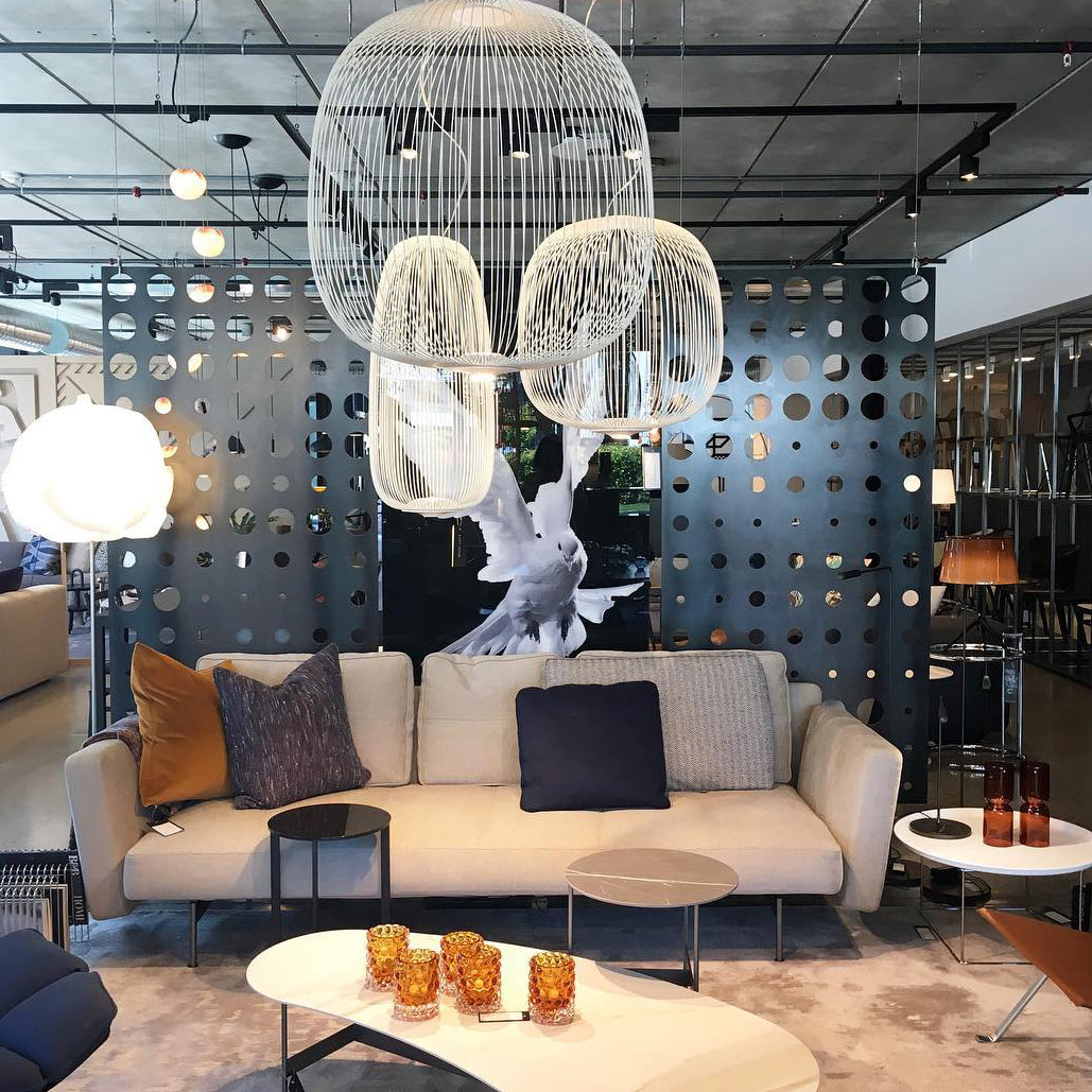 Vadorora Modern Minimalist Cage Metal Pendant Lamp - Lamp Copper
