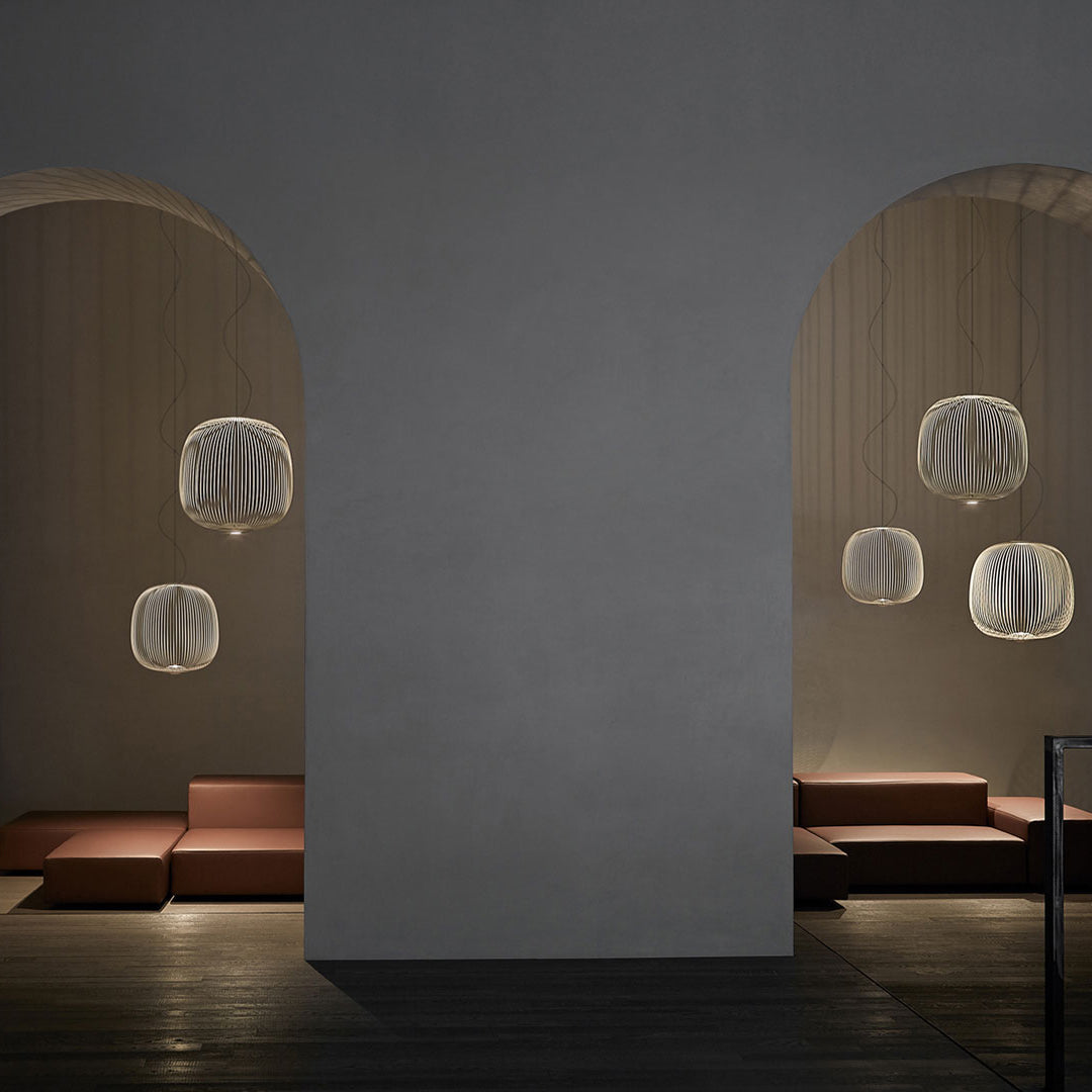 Vadorora Modern Minimalist Cage Metal Pendant Lamp - Lamp Copper