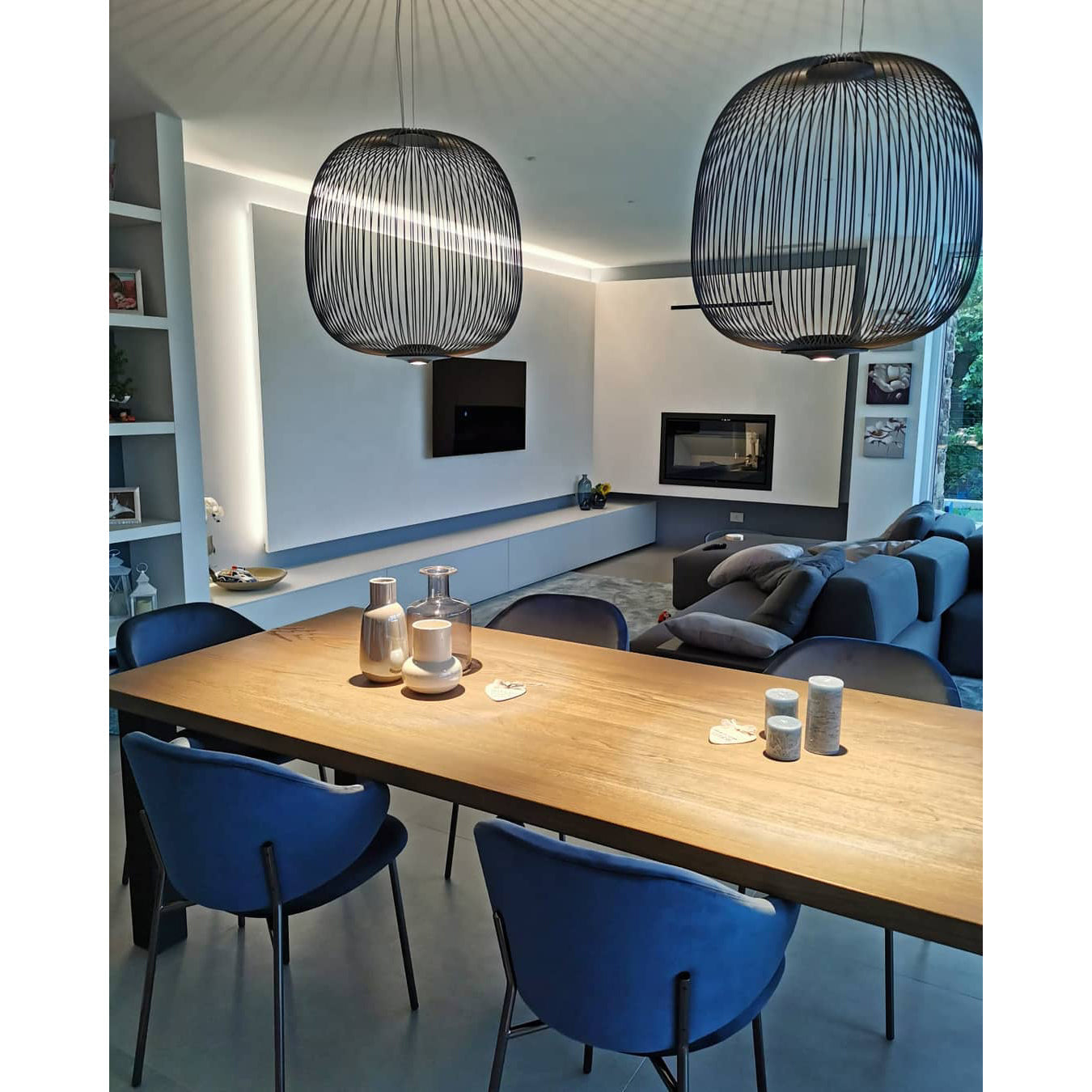 Vadorora Modern Minimalist Cage Metal Pendant Lamp - Lamp Copper