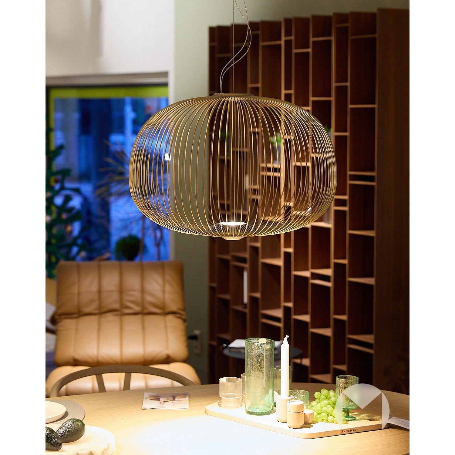 Vadorora Modern Minimalist Cage Metal Pendant Lamp - Lamp Copper