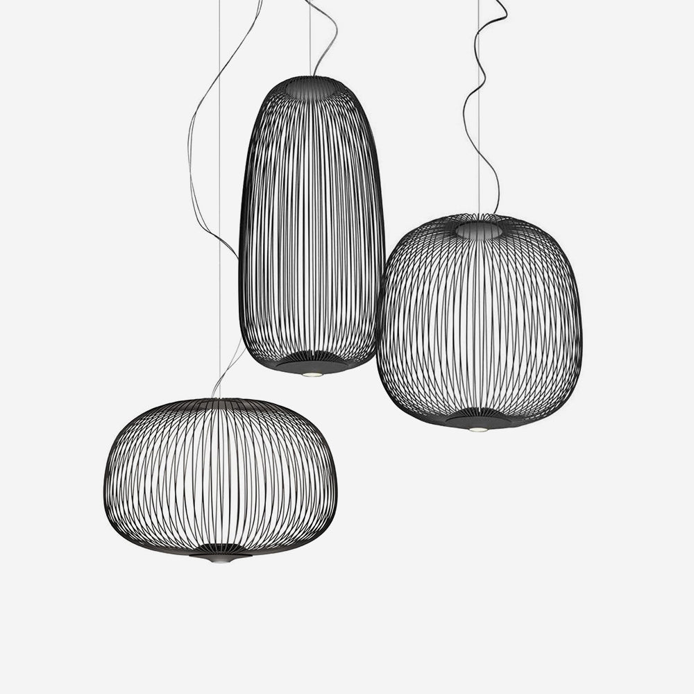 Vadorora Modern Minimalist Cage Metal Pendant Lamp - Lamp Copper