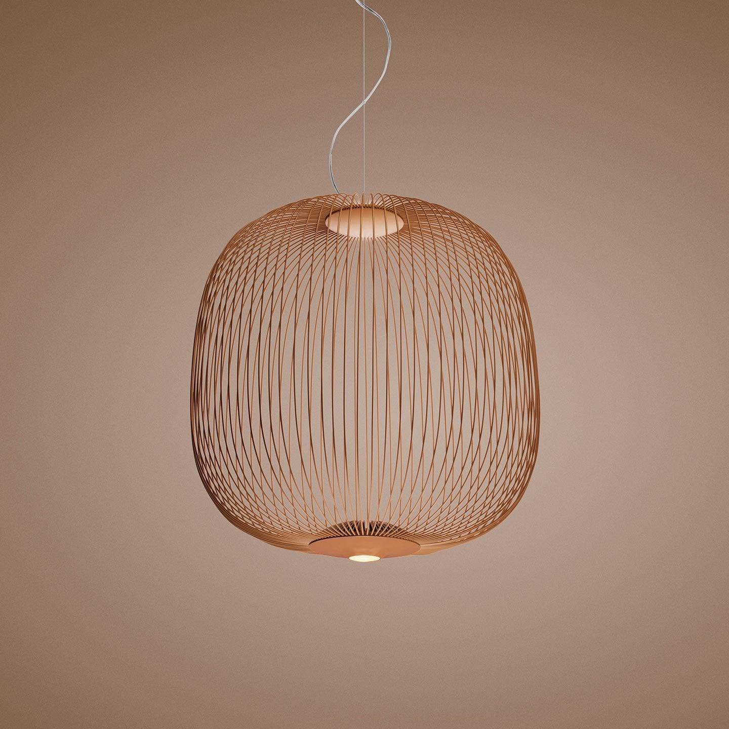 Vadorora Modern Minimalist Cage Metal Pendant Lamp - Lamp Copper