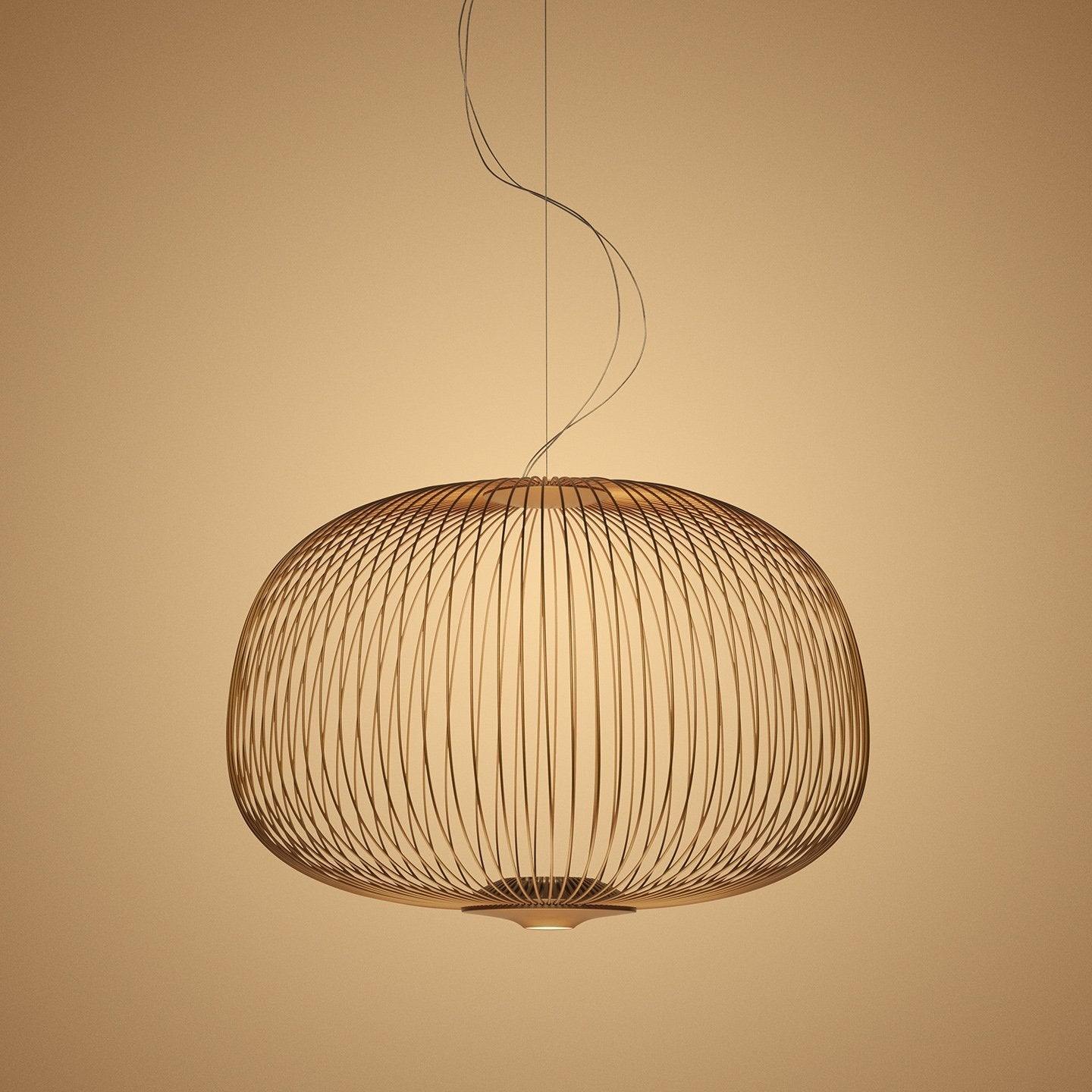 Vadorora Modern Minimalist Cage Metal Pendant Lamp - Lamp Copper