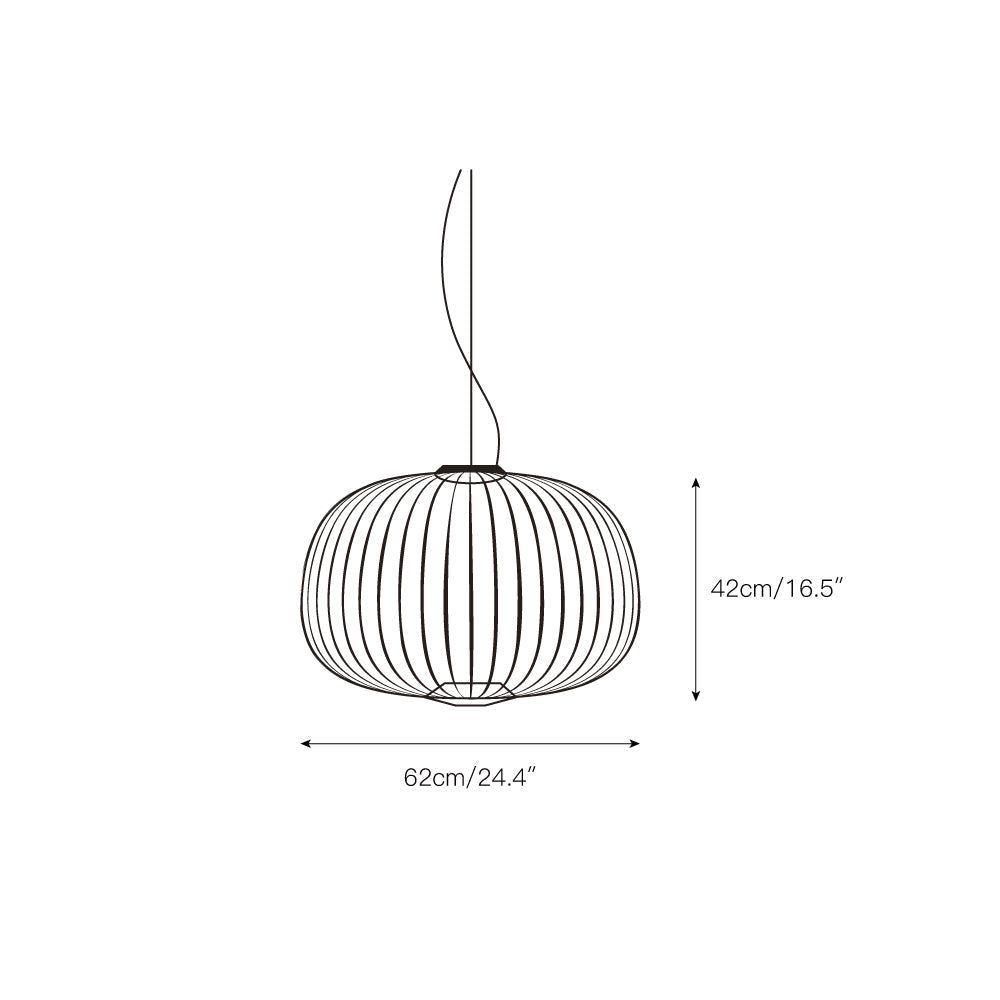 Vadorora Modern Minimalist Cage Metal Pendant Lamp - Lamp Copper