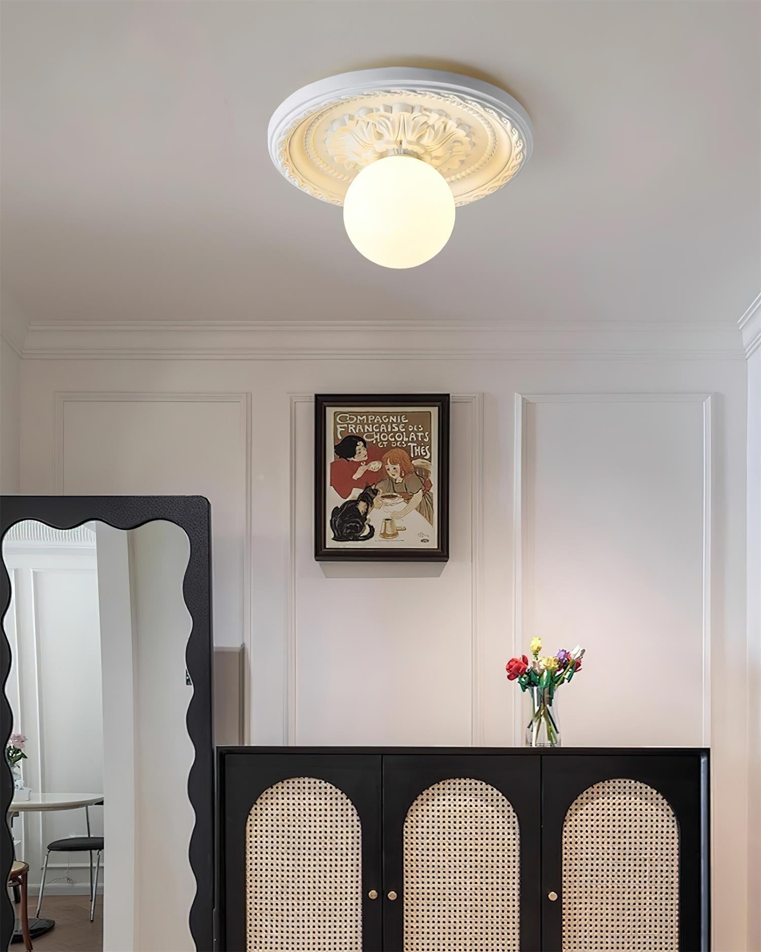 Ivorelle Plafonnier Sculpté Vintage - Neutralighting