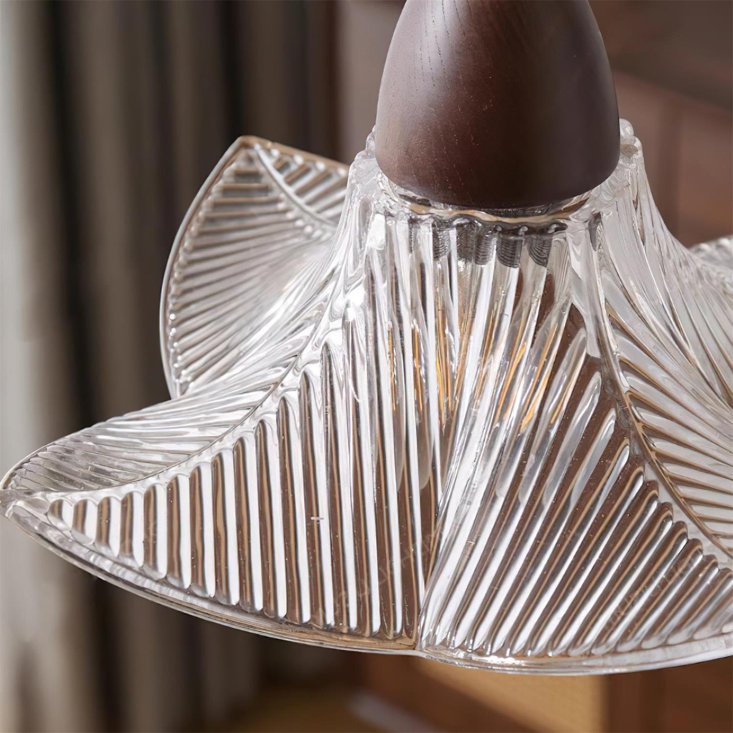 Lila Suspension Lampe en Verre Pliée Verte Vintage - Neutralighting