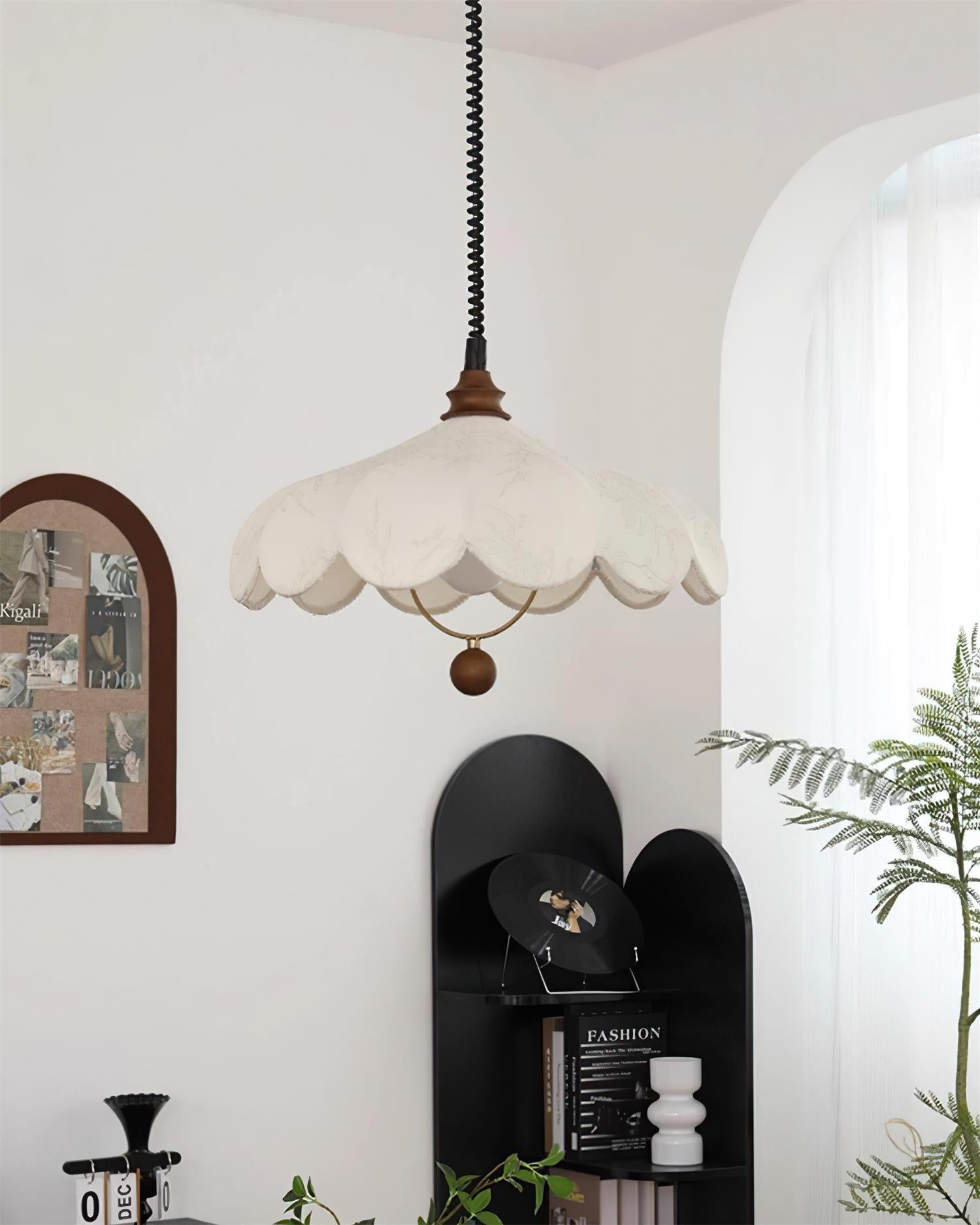 Pendant Lamp Petals with Pattern Vintage Floral French Elegance - Letslighting