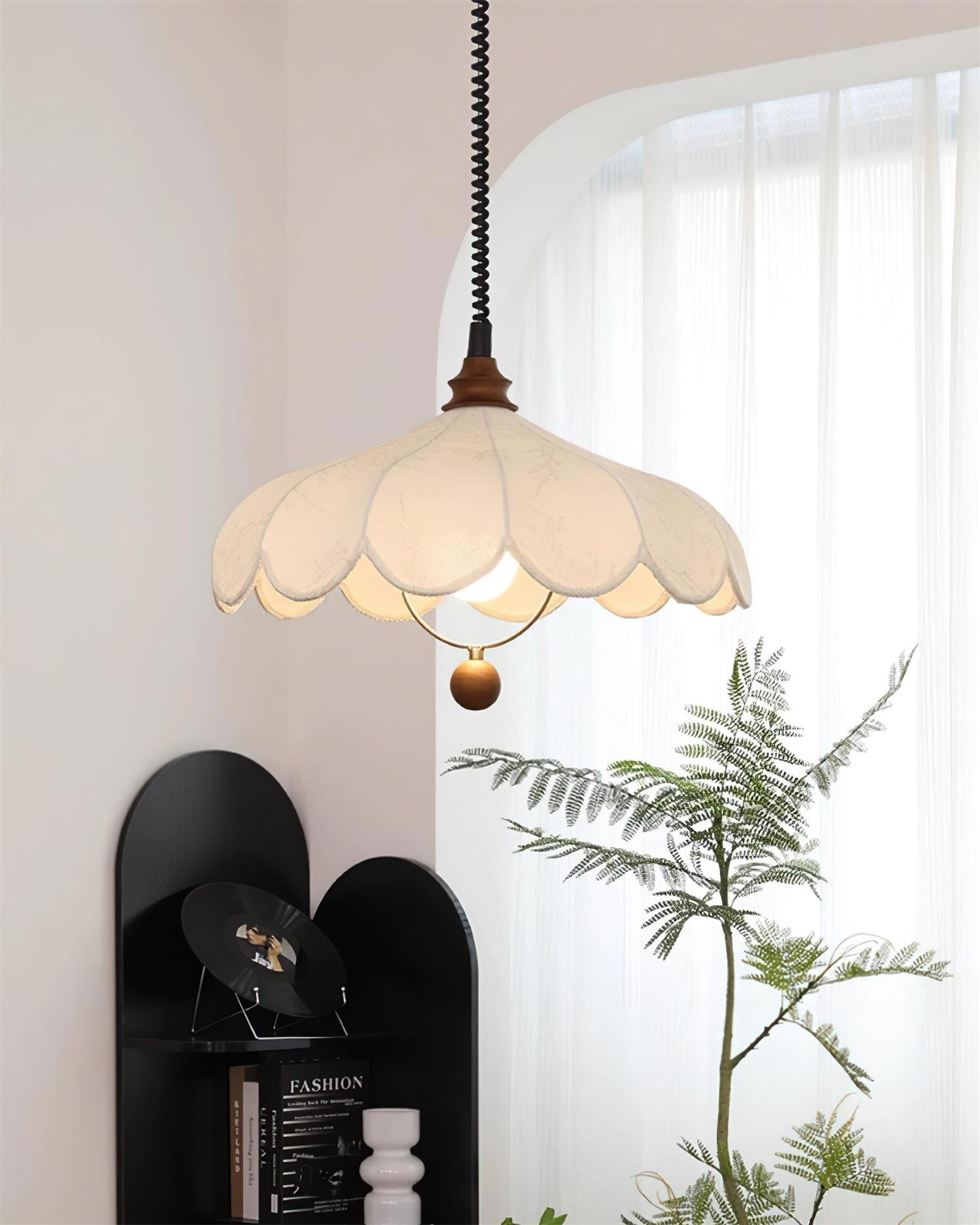 Pendant Lamp Petals with Pattern Vintage Floral French Elegance - Letslighting