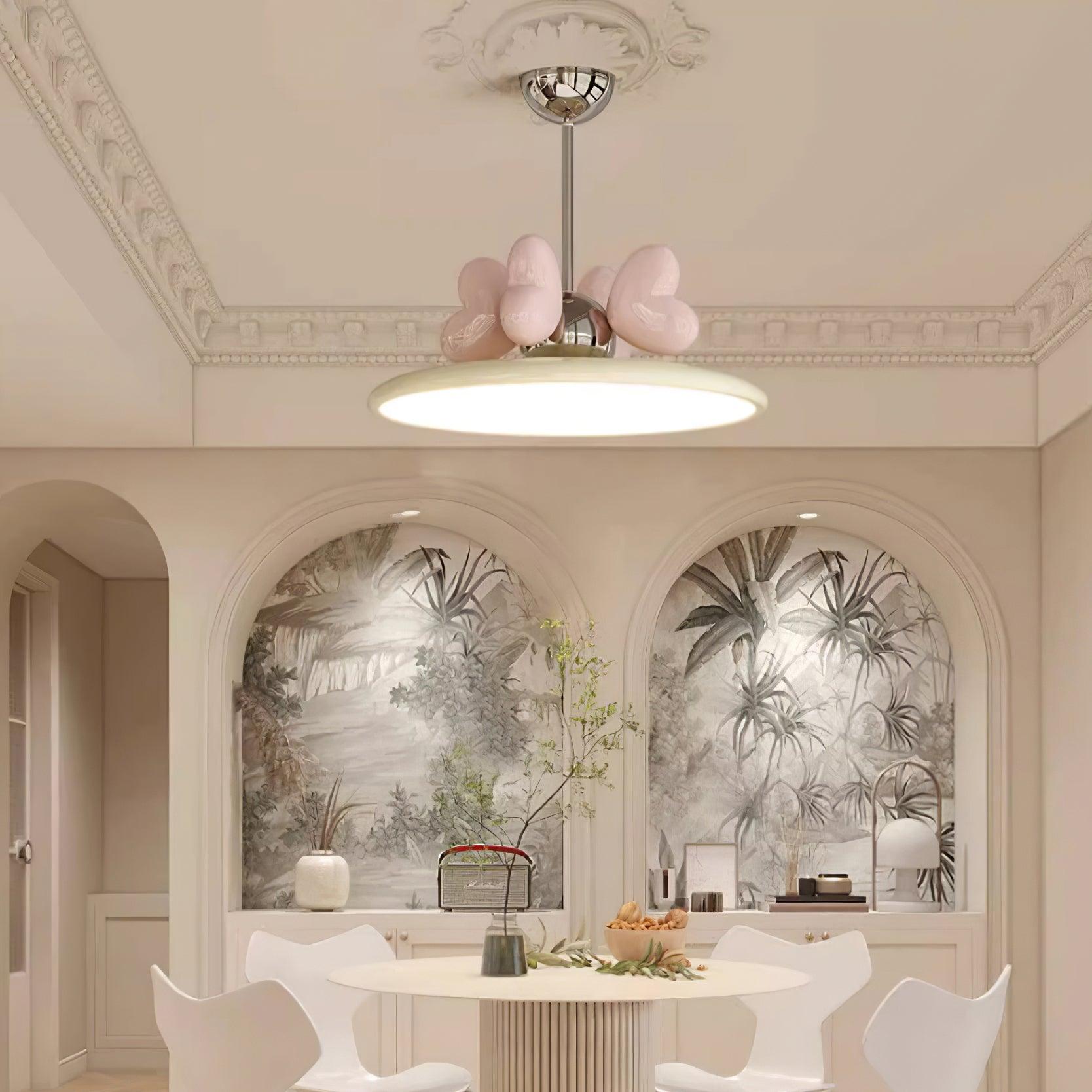 Lilia Pendant Lamp Pink Hearts Minimalist - Letslighting