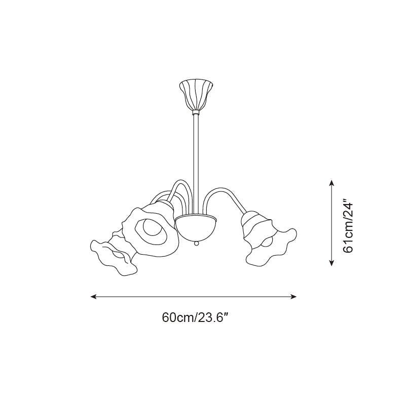 Lilura Lustre Pétale en Verre Fleur - Neutralighting