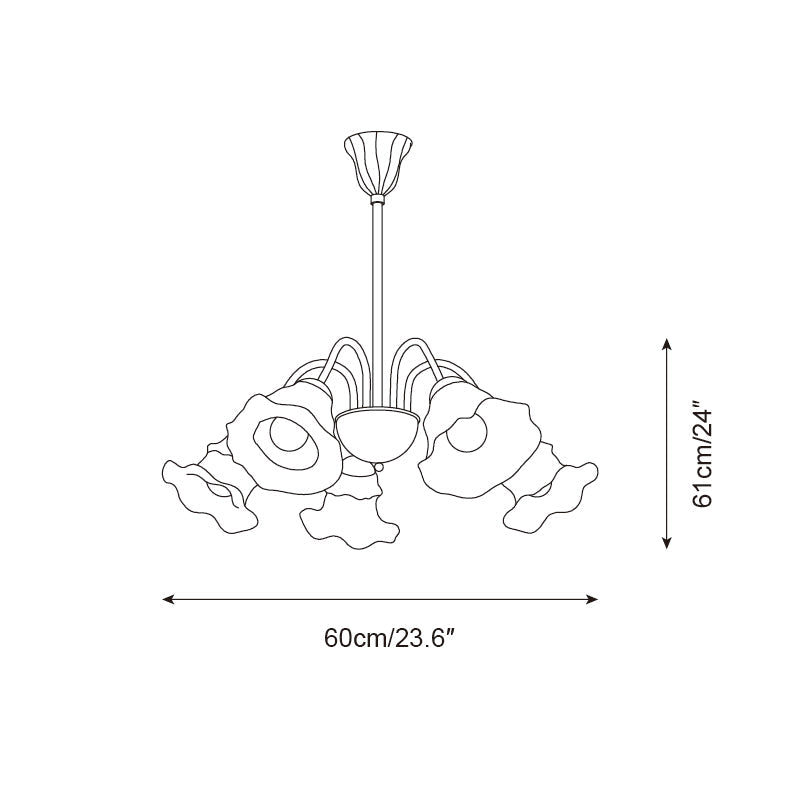Lilura Lustre Pétale en Verre Fleur - Neutralighting