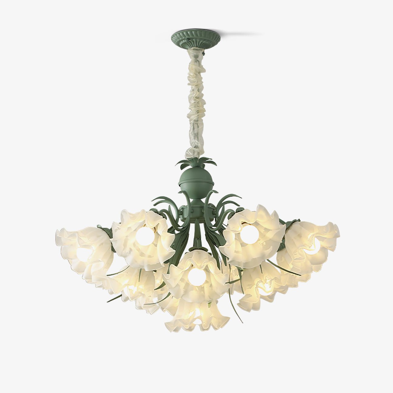 Lustra Chandelier Fleur avec Pétales et Feuilles - Neutralighting