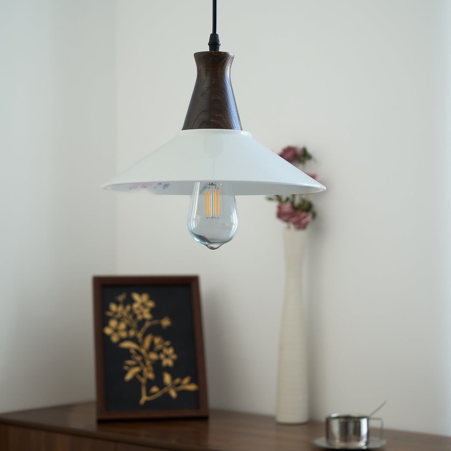 Linna Suspension Main Peint Florale Rustique - Neutralighting