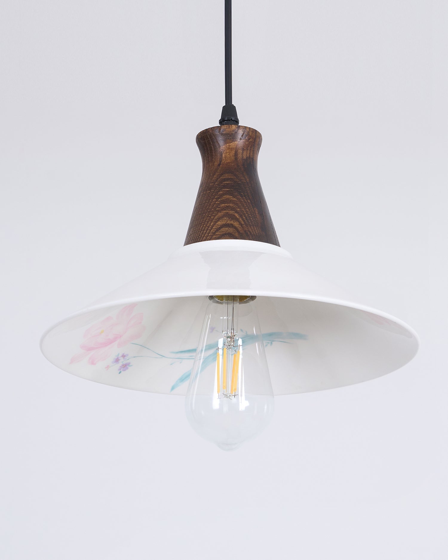 Linna Suspension Main Peint Florale Rustique - Neutralighting