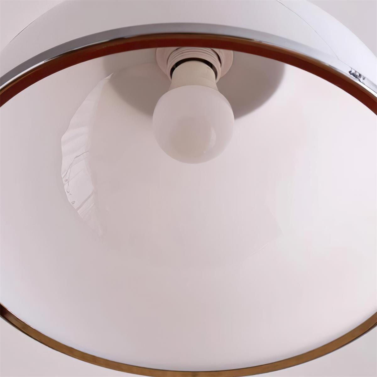Lita Suspension Lampe Dôme en Verre Bordure Chrome - Neutralighting