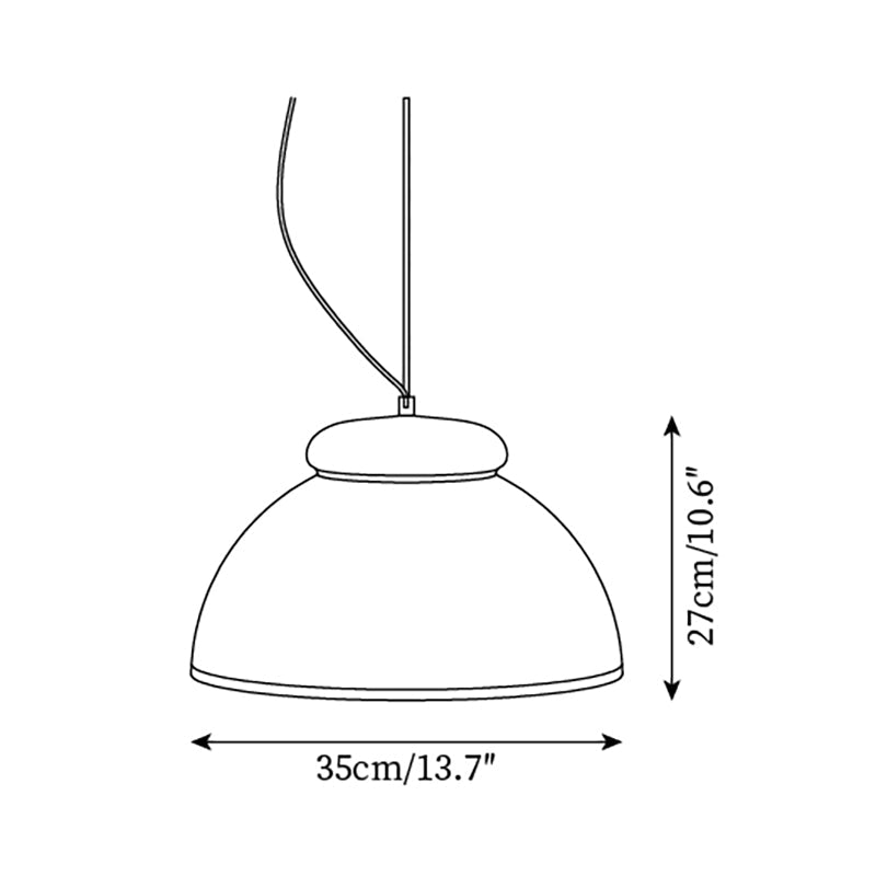 Lita Suspension Lampe Dôme en Verre Bordure Chrome - Neutralighting