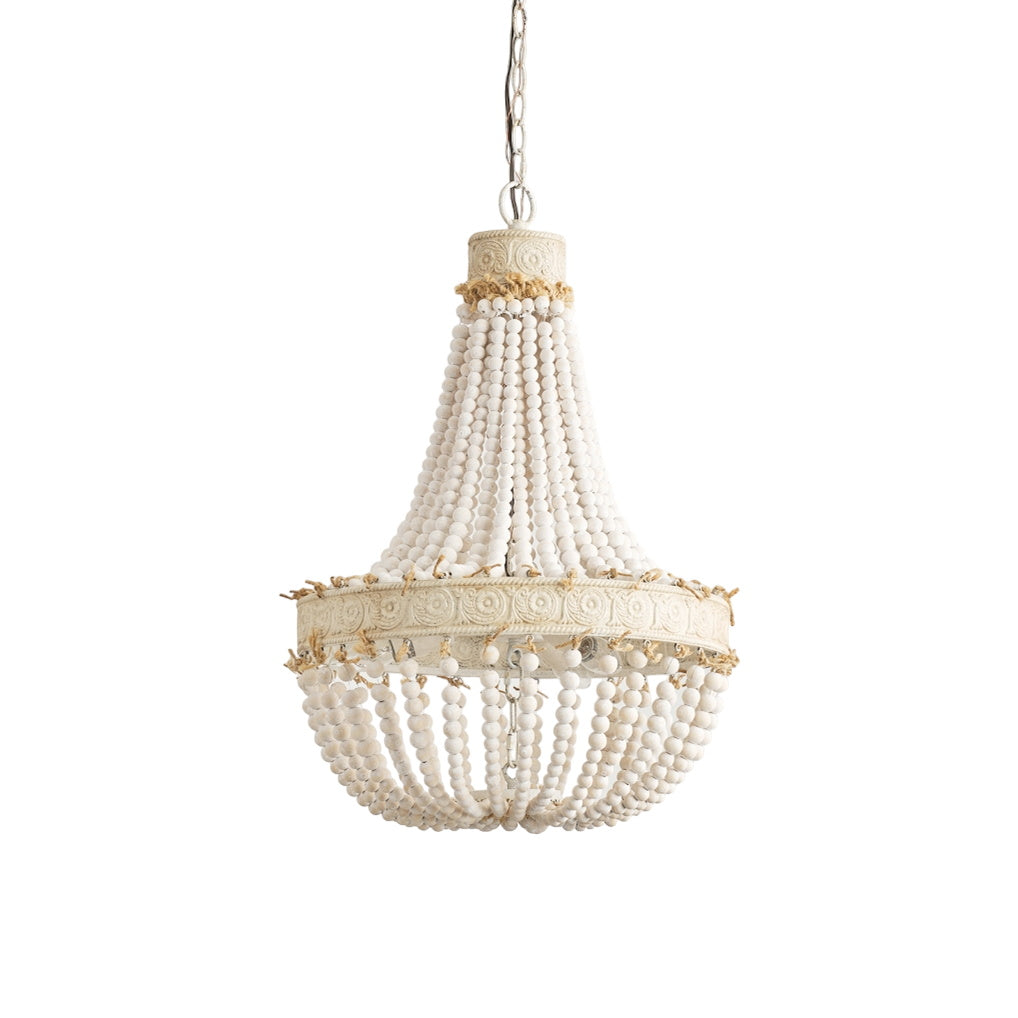 Ulvararis Lustre en Métal et Bois Perlé de Luxe Postmoderne - Neutralighting