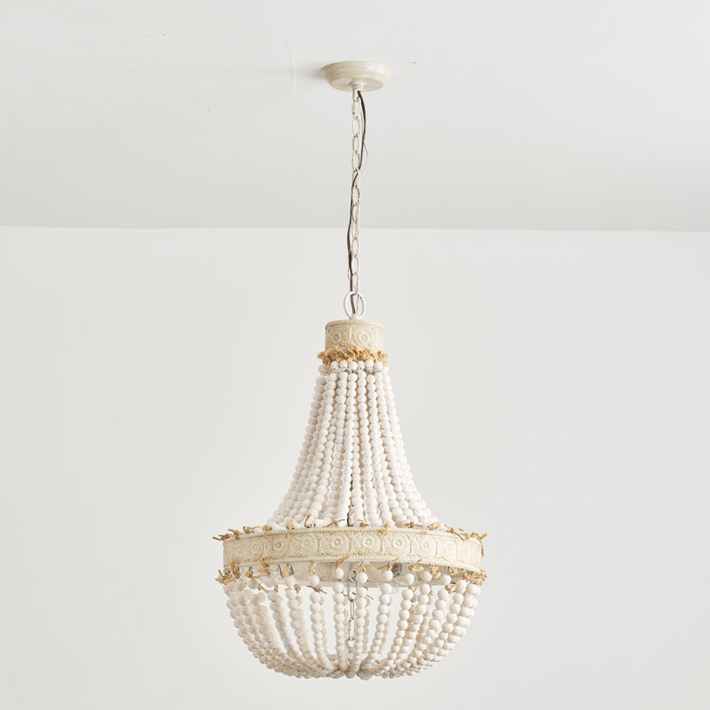 Ulvararis Lustre en Métal et Bois Perlé de Luxe Postmoderne - Neutralighting