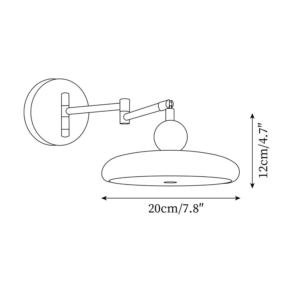 Ovelle Lustra Applique Murale Bras Pivotant - Neutralighting