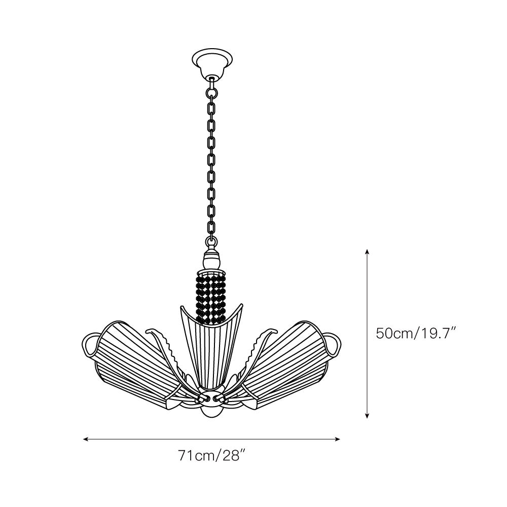 Arsole Lustre en Cristal et Tissu à Créativité Individuelle - Neutralighting