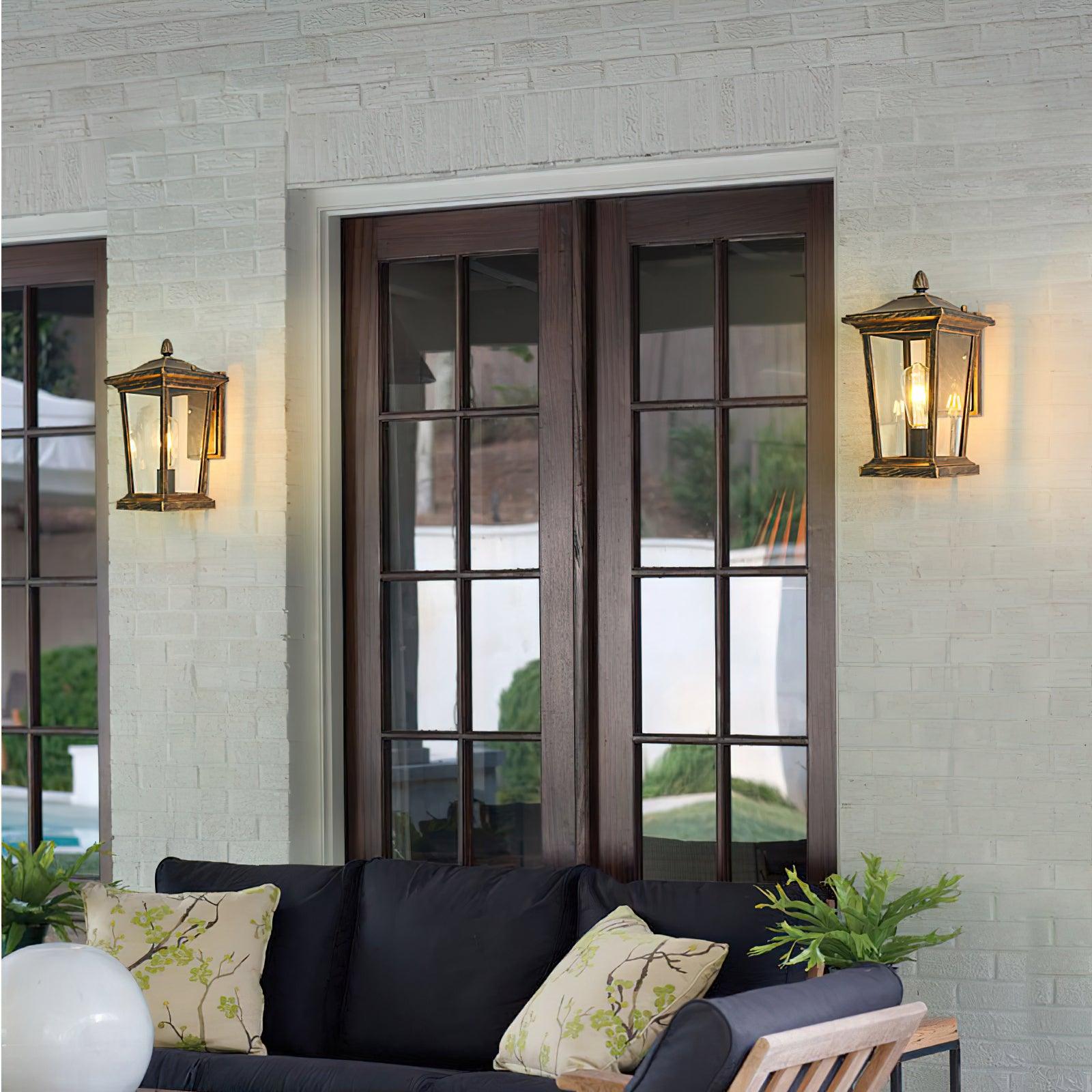 Edwin Applique Murale Extérieure En Verre Élégance Cage À Oiseaux - Neutralighting