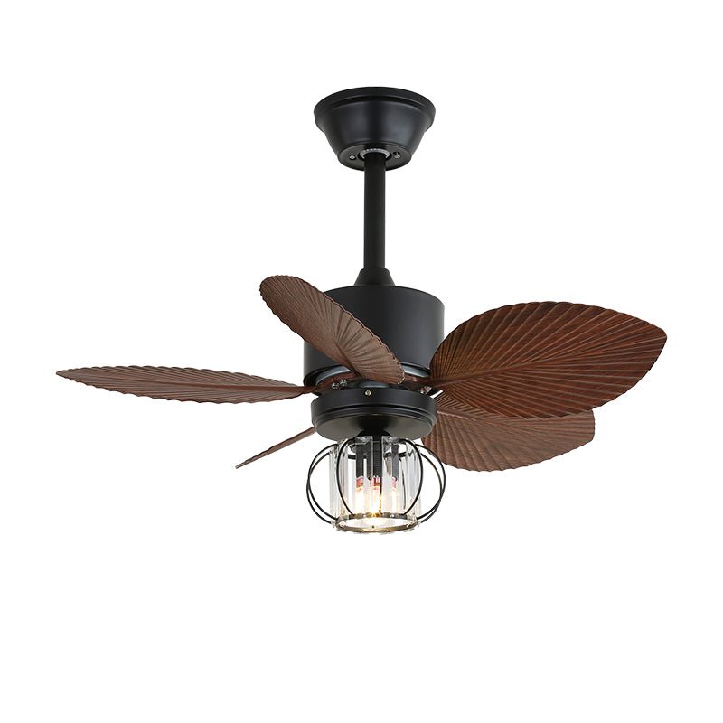 Plafonnier ventilateur industriel Daxon, installé dans une pièce de style industriel.