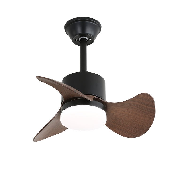 Plafonnier ventilateur industriel Daxon, vue latérale, soulignant son design compact.