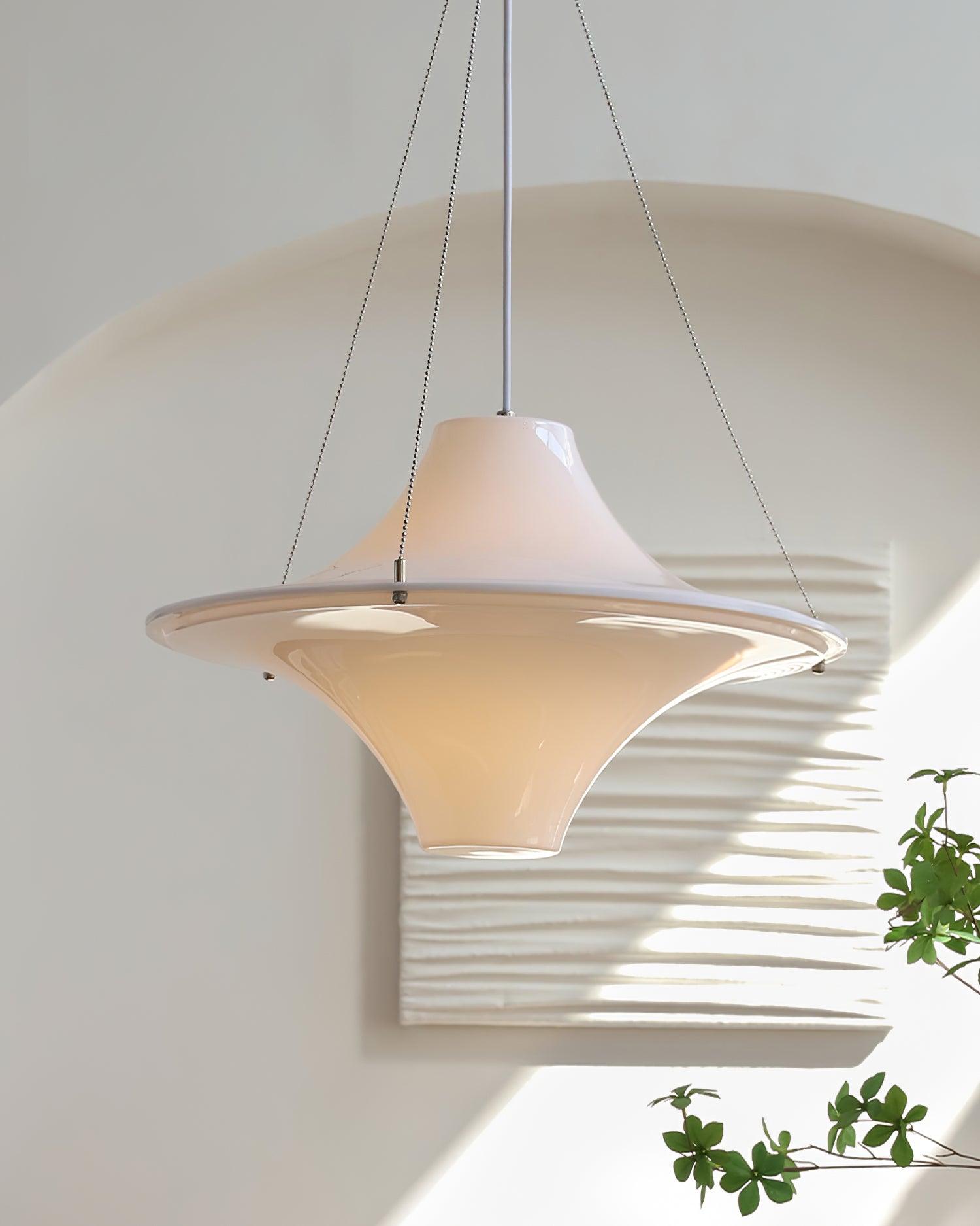 Solara Lampe suspendue en acrylique en forme d'OVNI pour salon contemporain - Neutralighting