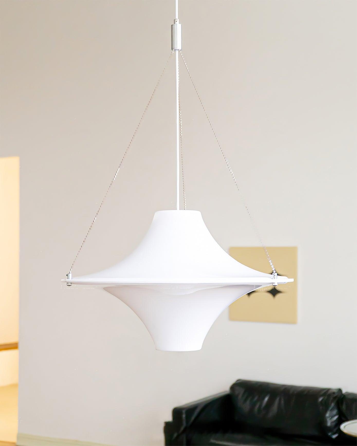 Solara Lampe suspendue en acrylique en forme d'OVNI pour salon contemporain - Neutralighting