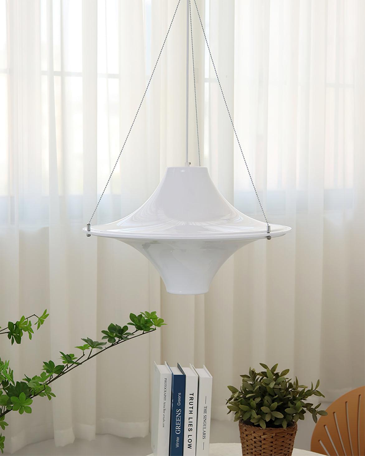 Solara Lampe suspendue en acrylique en forme d'OVNI pour salon contemporain - Neutralighting