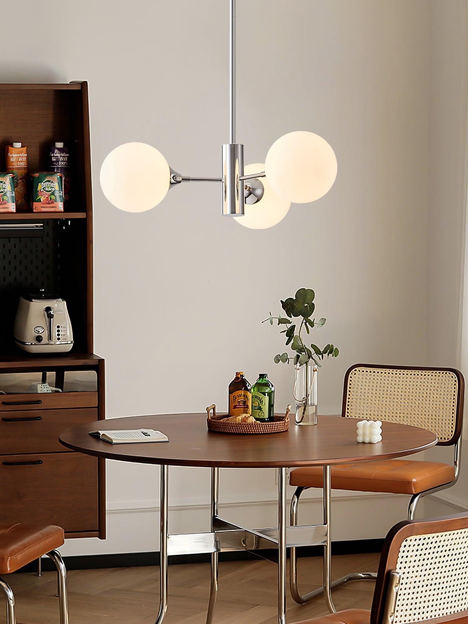Lustra Chandelier Globe en Verre Chromé - Neutralighting