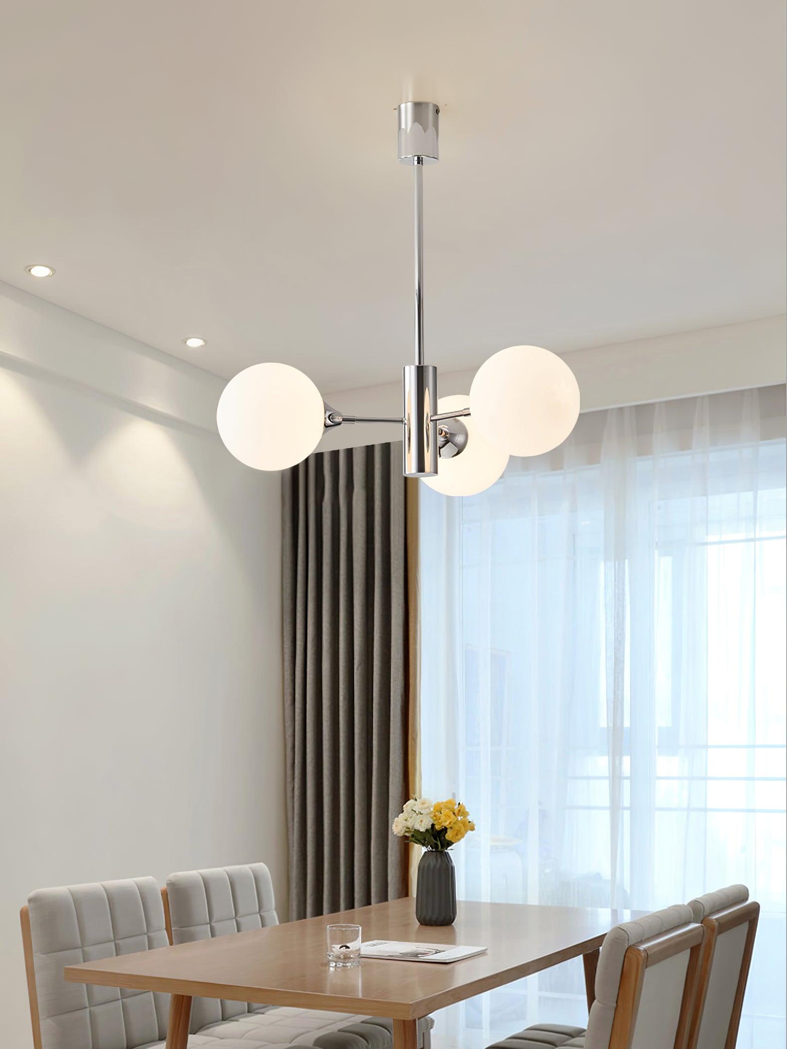 Lustra Chandelier Globe en Verre Chromé - Neutralighting