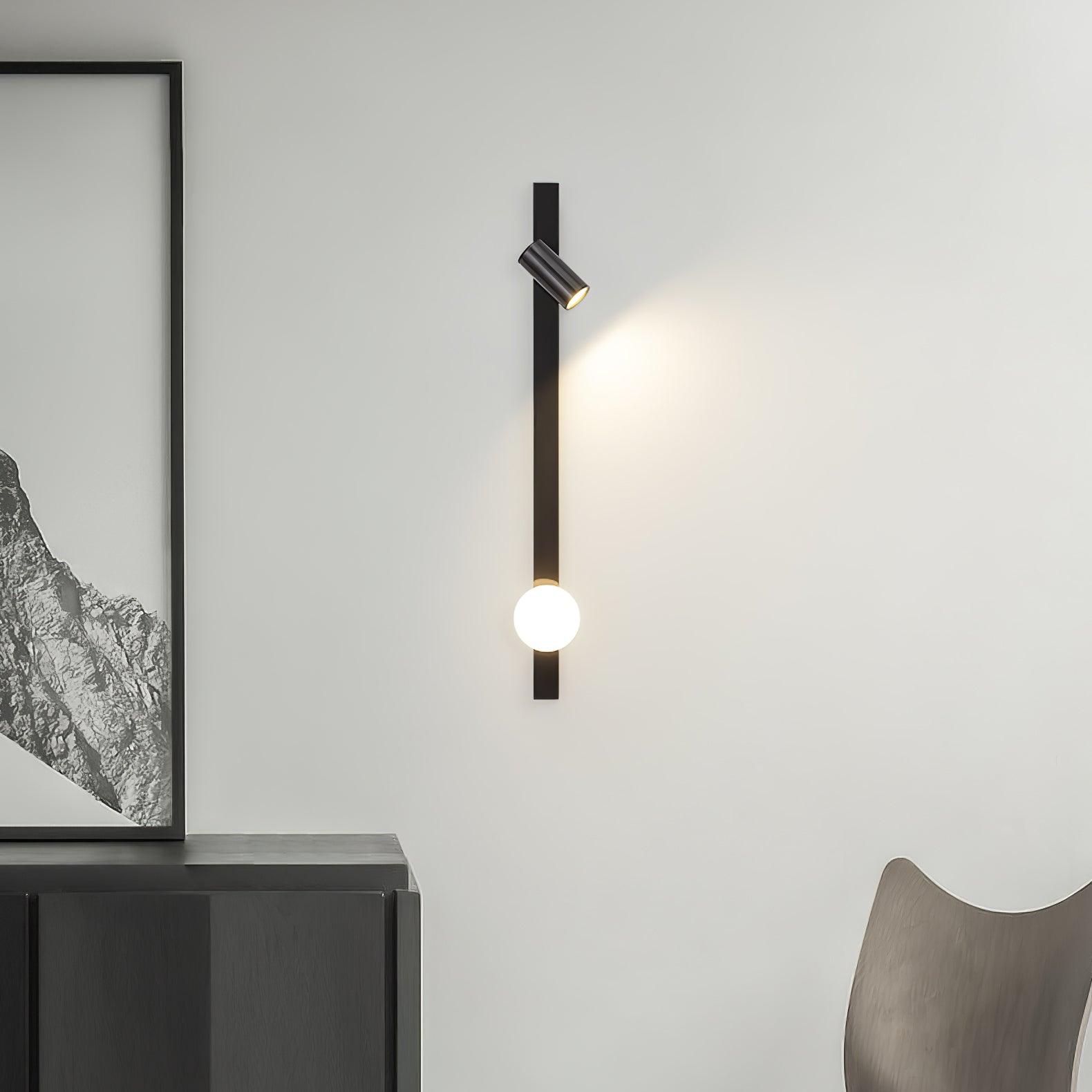 Evlaeiel Long Arm Plug-in Brass Glass Wall Light - Neutralighting