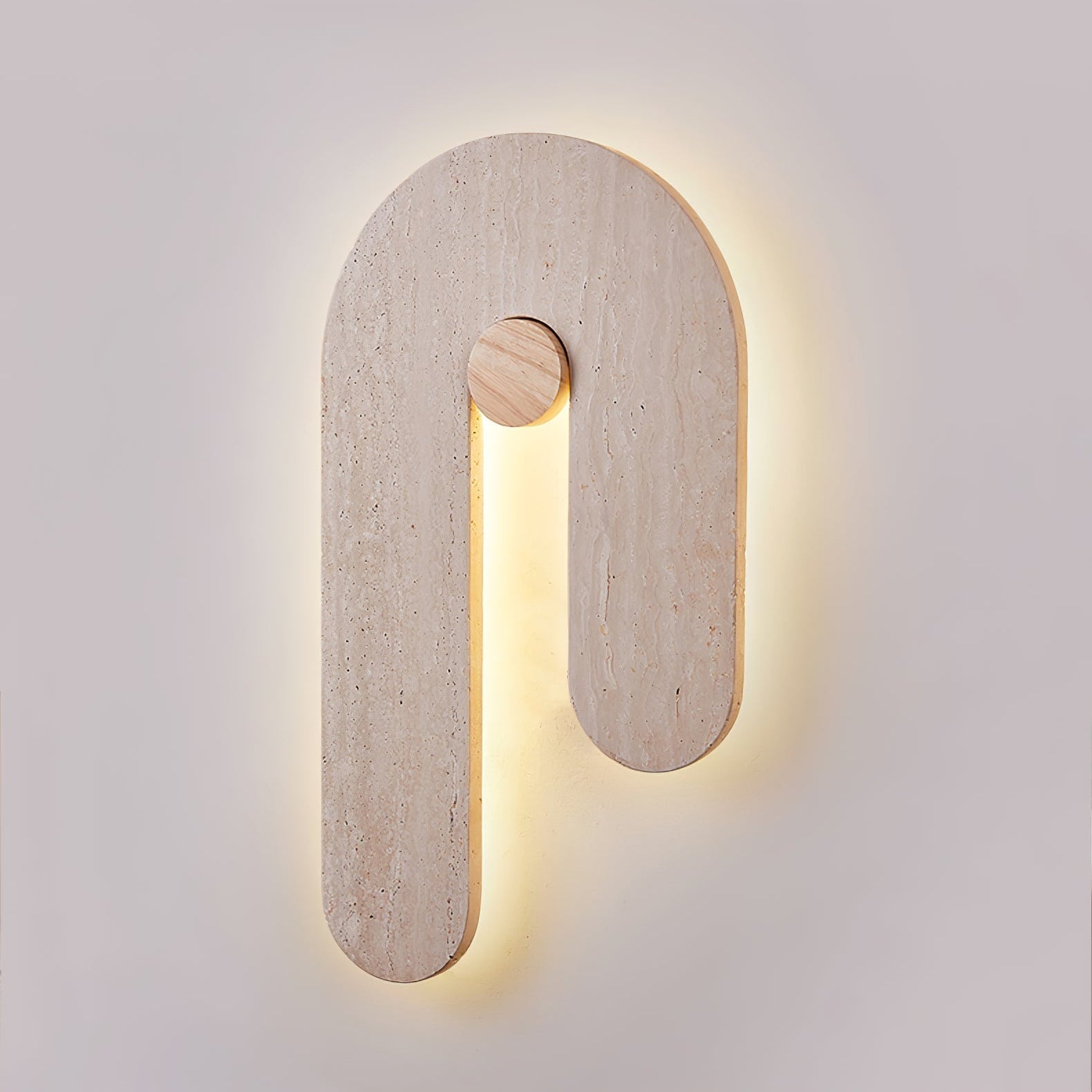 IthausApplique Murale Circulaire en Travertin - Neutralighting