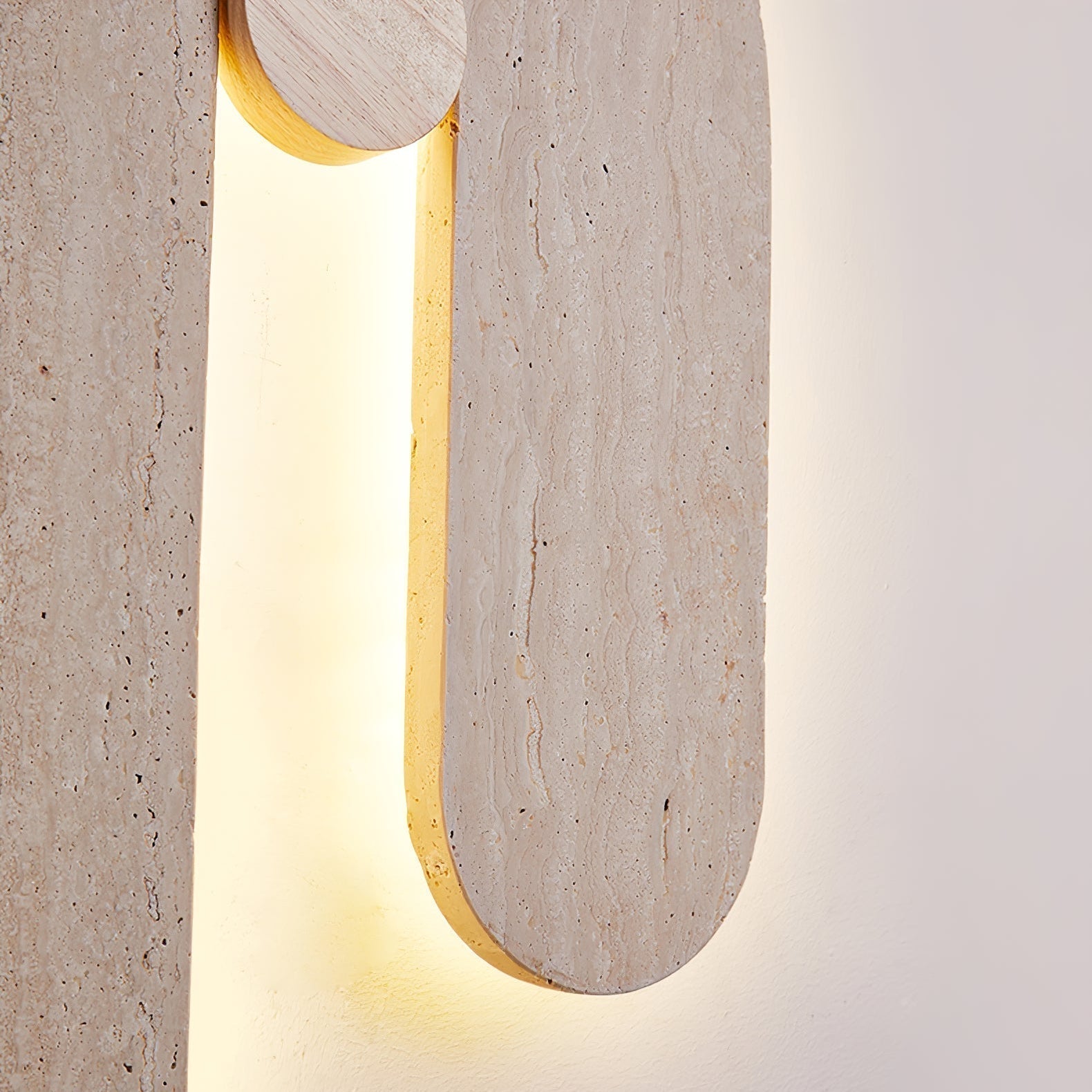 IthausApplique Murale Circulaire en Travertin - Neutralighting