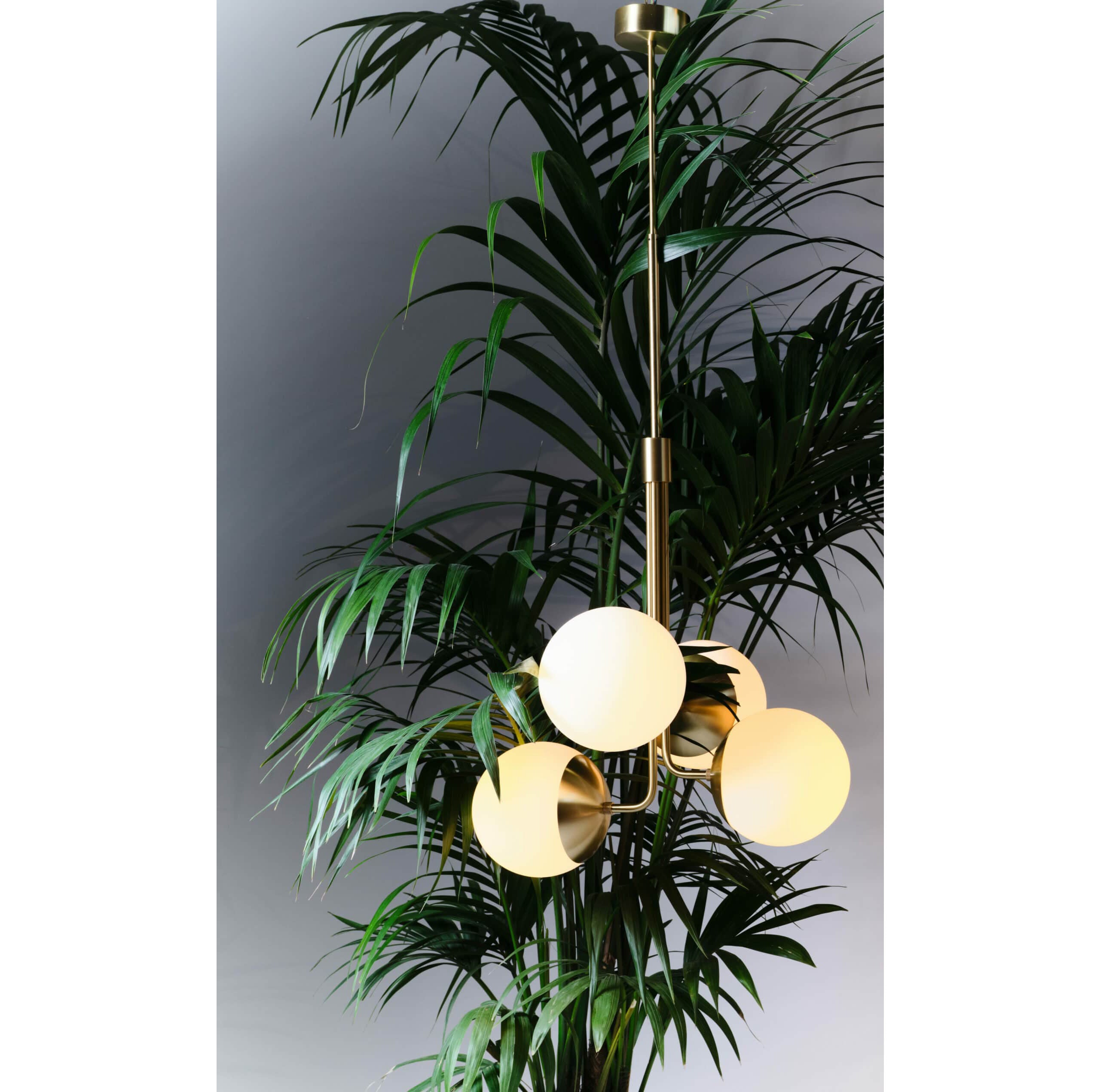 Uzorus Lustre En Verre Vert Velours Art Bouquet - Neutralighting