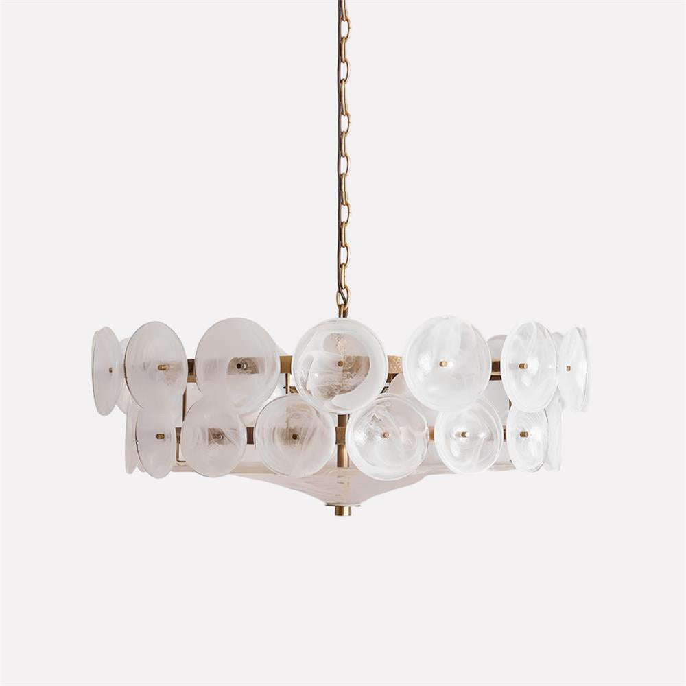 Ventilo Lustre Moderne en Verre Ambre - Neutralighting